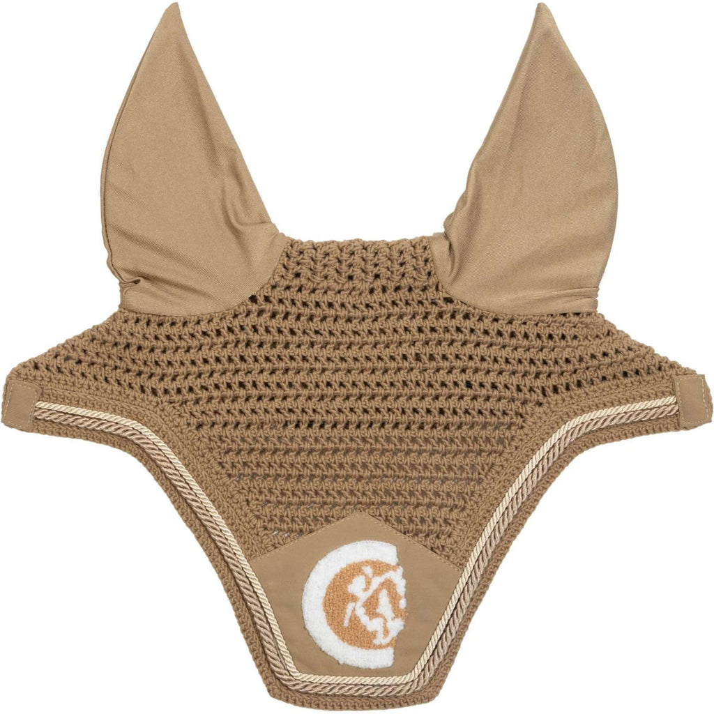 Kentucky Ear Bonnet Wellington Soundless 3D Logo Rope Beige
