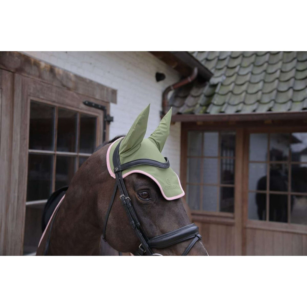 Kentucky Horsewear Ear Bonnet Wellington Softshell Khaki/Old Pink