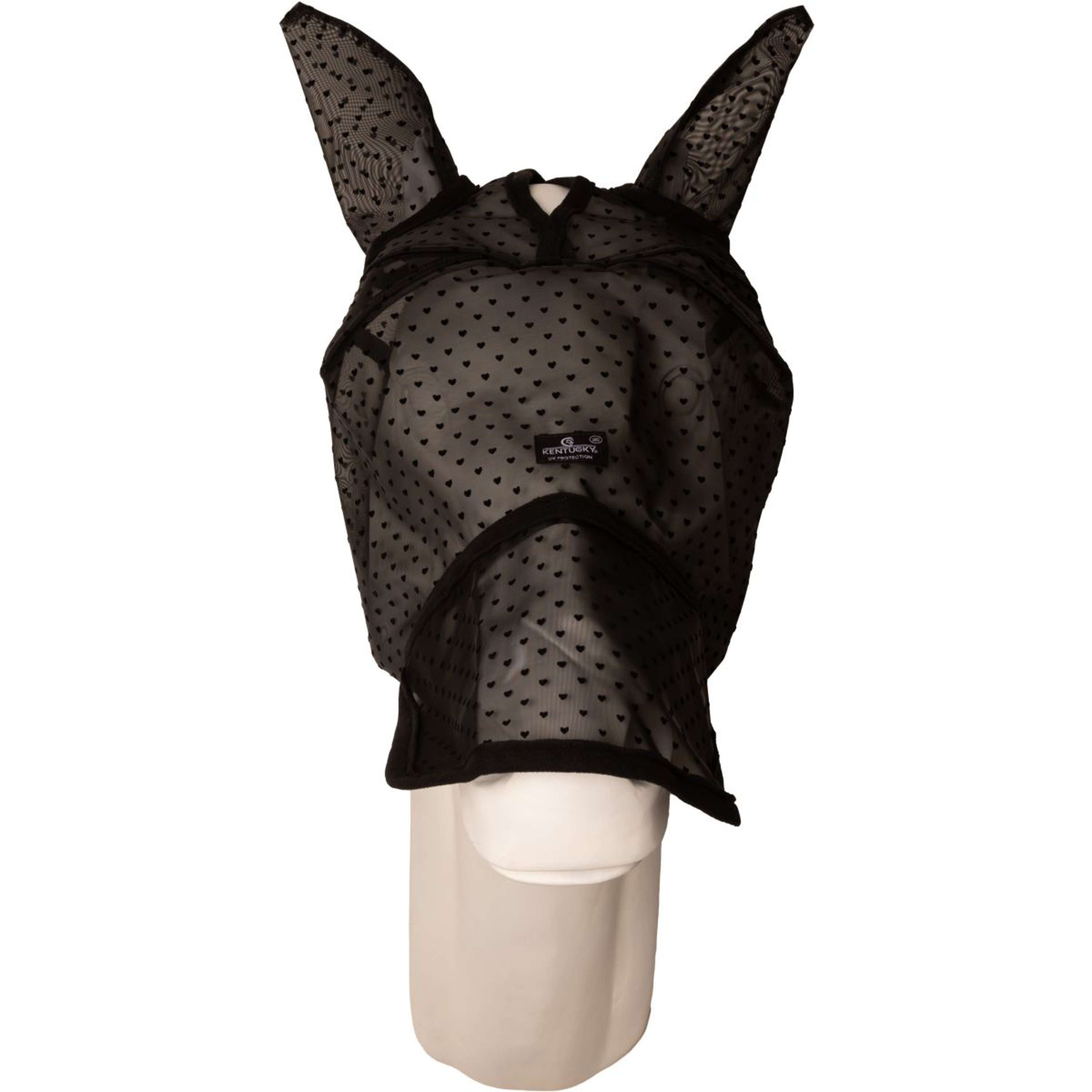 Kentucky Fly Mask Heart with Ears and Nose Black