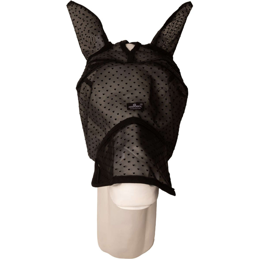 Kentucky Fly Mask Heart with Ears and Nose Black