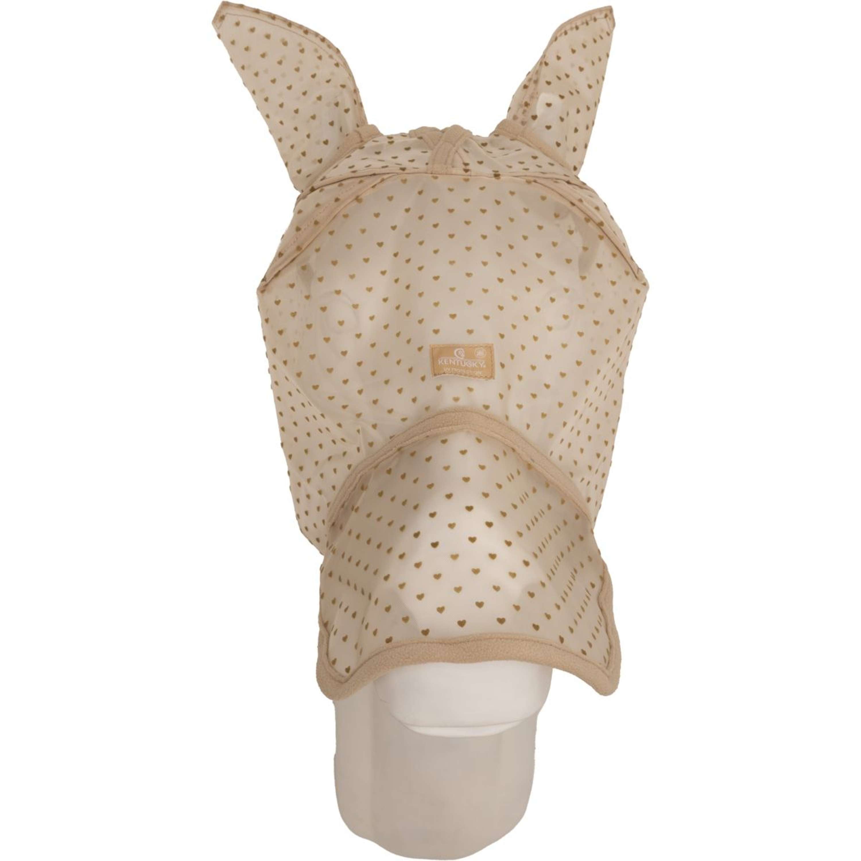 Kentucky Fly Mask Heart with Ears and Nose Beige
