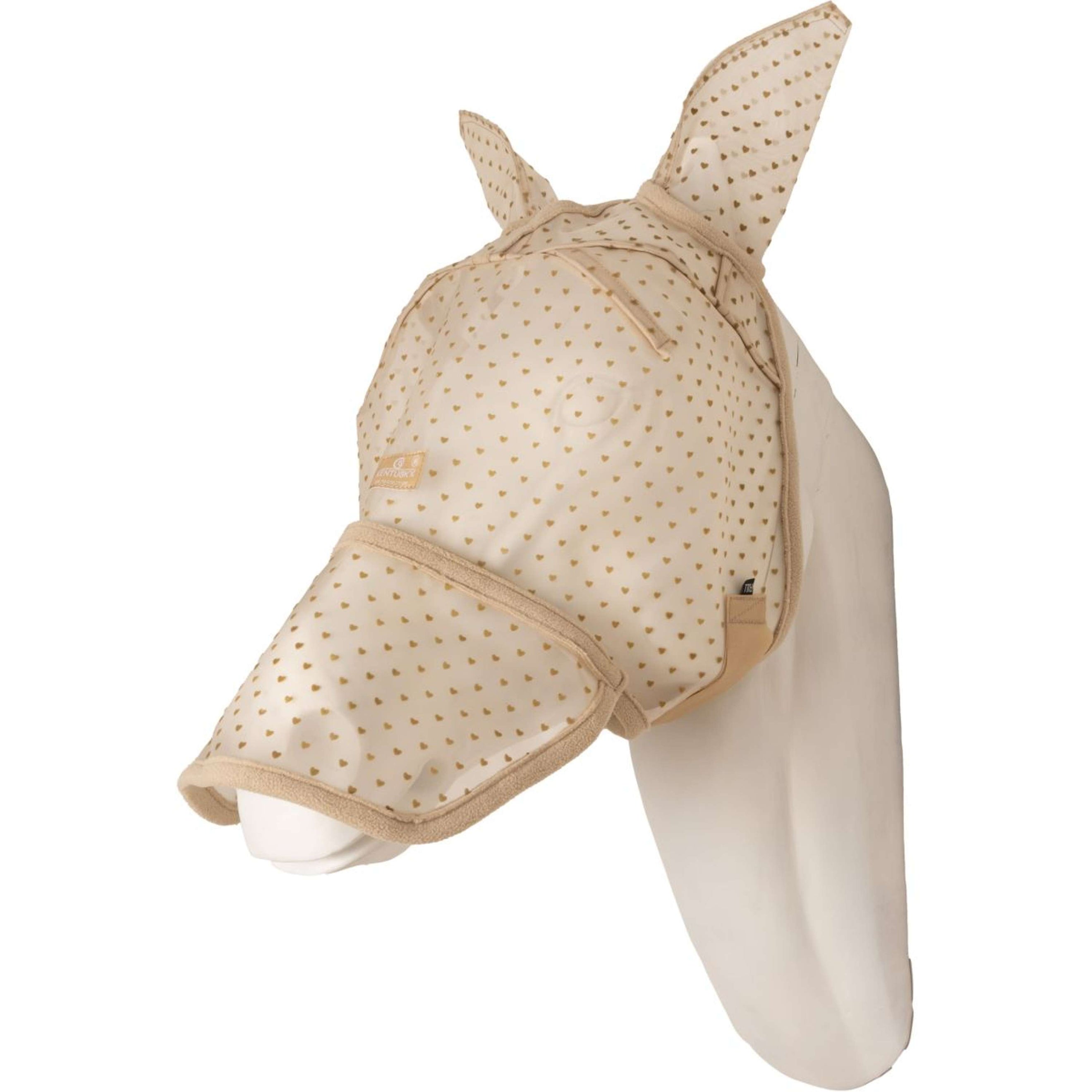 Kentucky Fly Mask Heart with Ears and Nose Beige