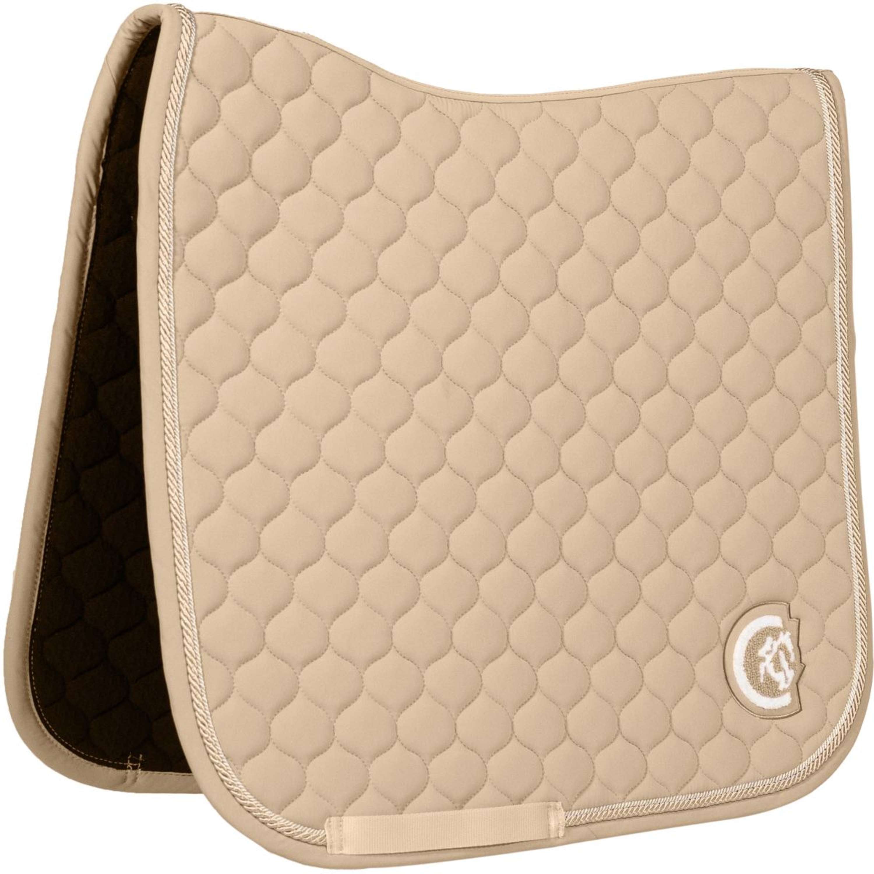Kentucky Horsewear Saddlepad Onion Quilt 3D Logo Dressage Beige