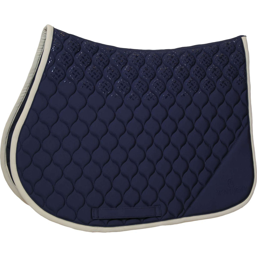 Kentucky Horsewear Saddlepad Softshell Onion Quilt Jumping Navy/Beige