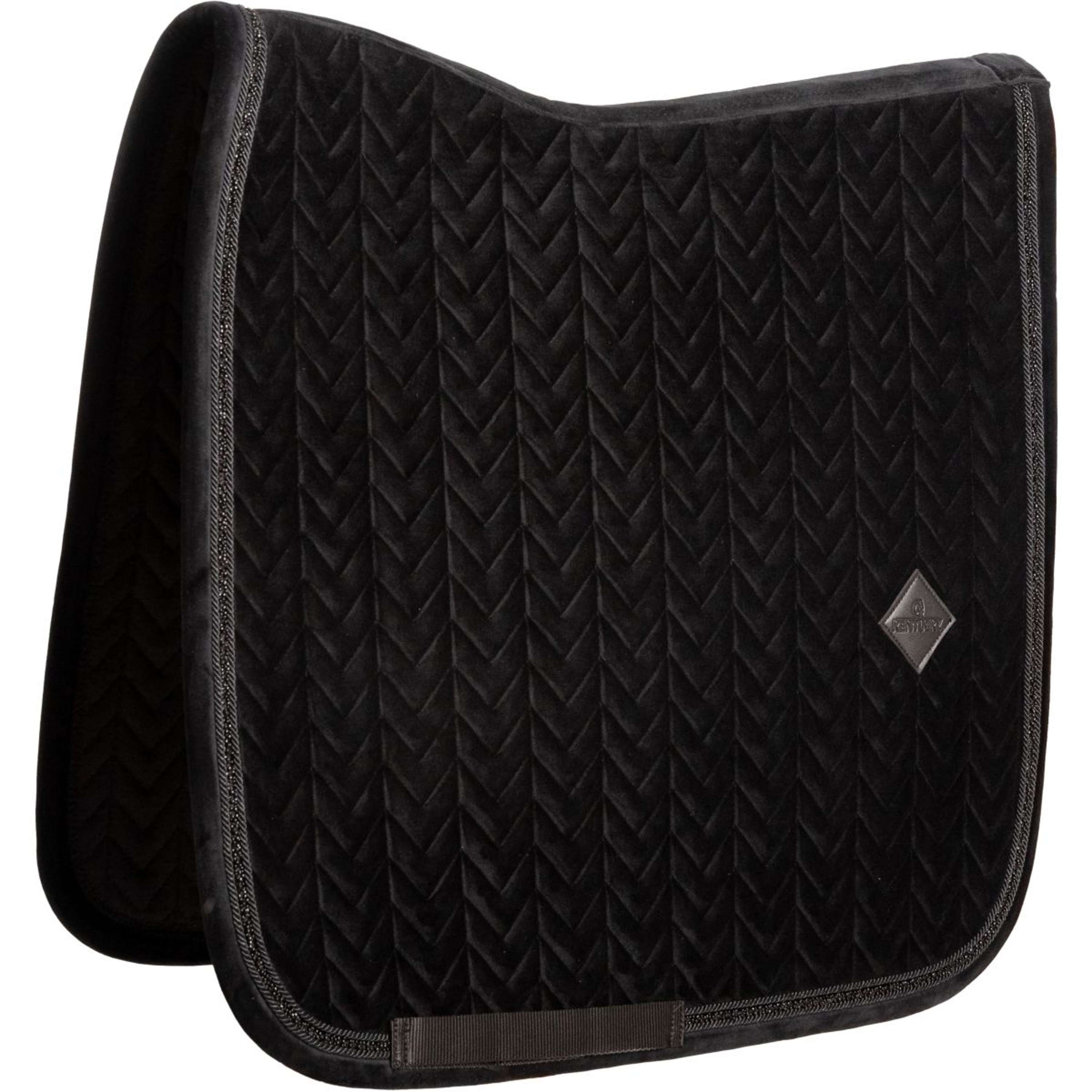 Kentucky Saddlepad Velvet Mini Pearls Dressage Black
