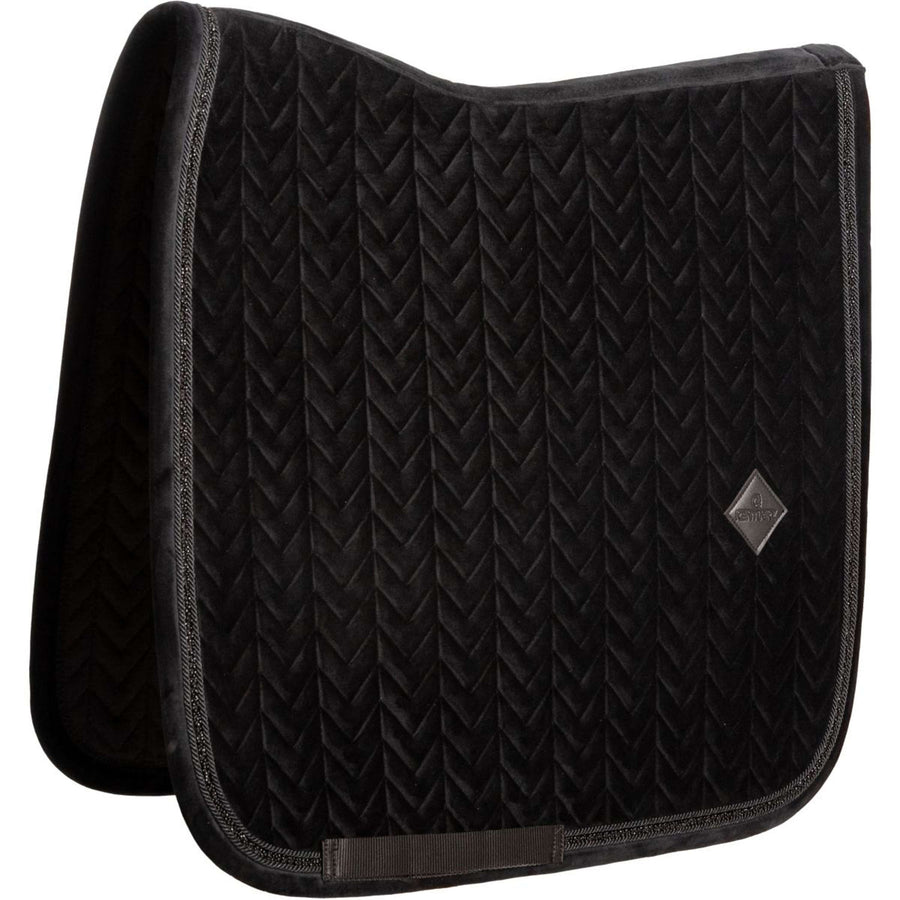 Kentucky Saddlepad Velvet Mini Pearls Dressage Black