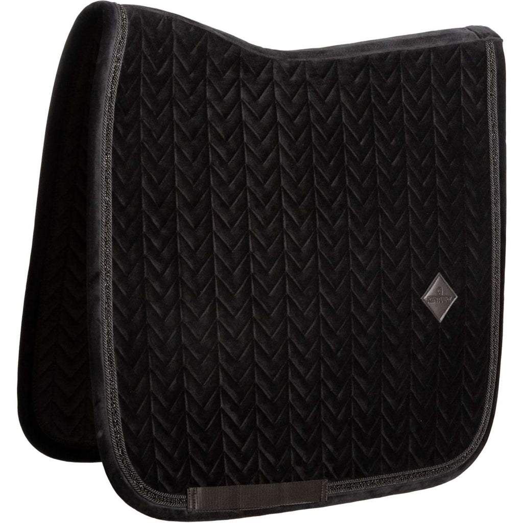 Kentucky Saddlepad Velvet Mini Pearls Dressage Black