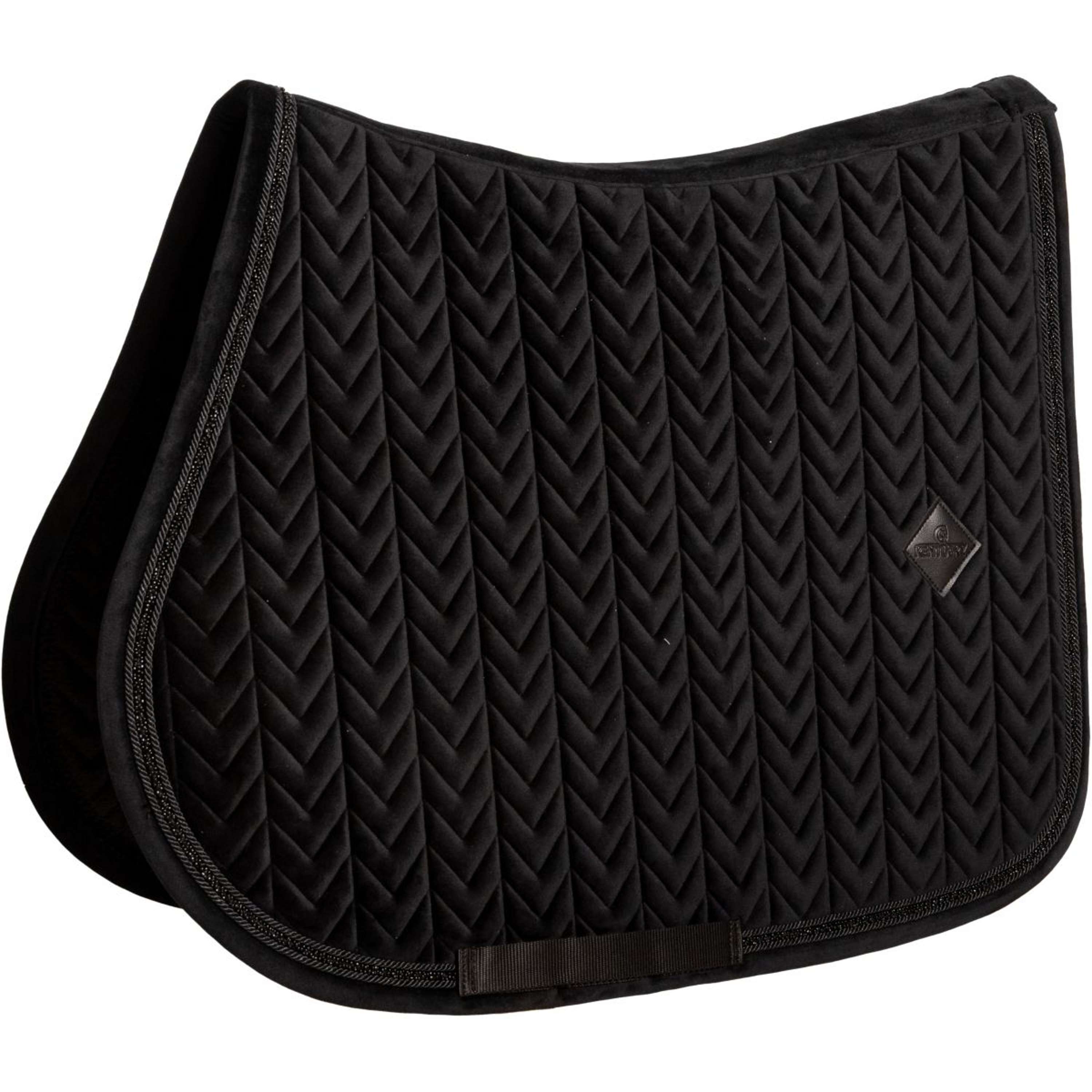 Kentucky Saddlepad Velvet Mini Pearls Jumping Black
