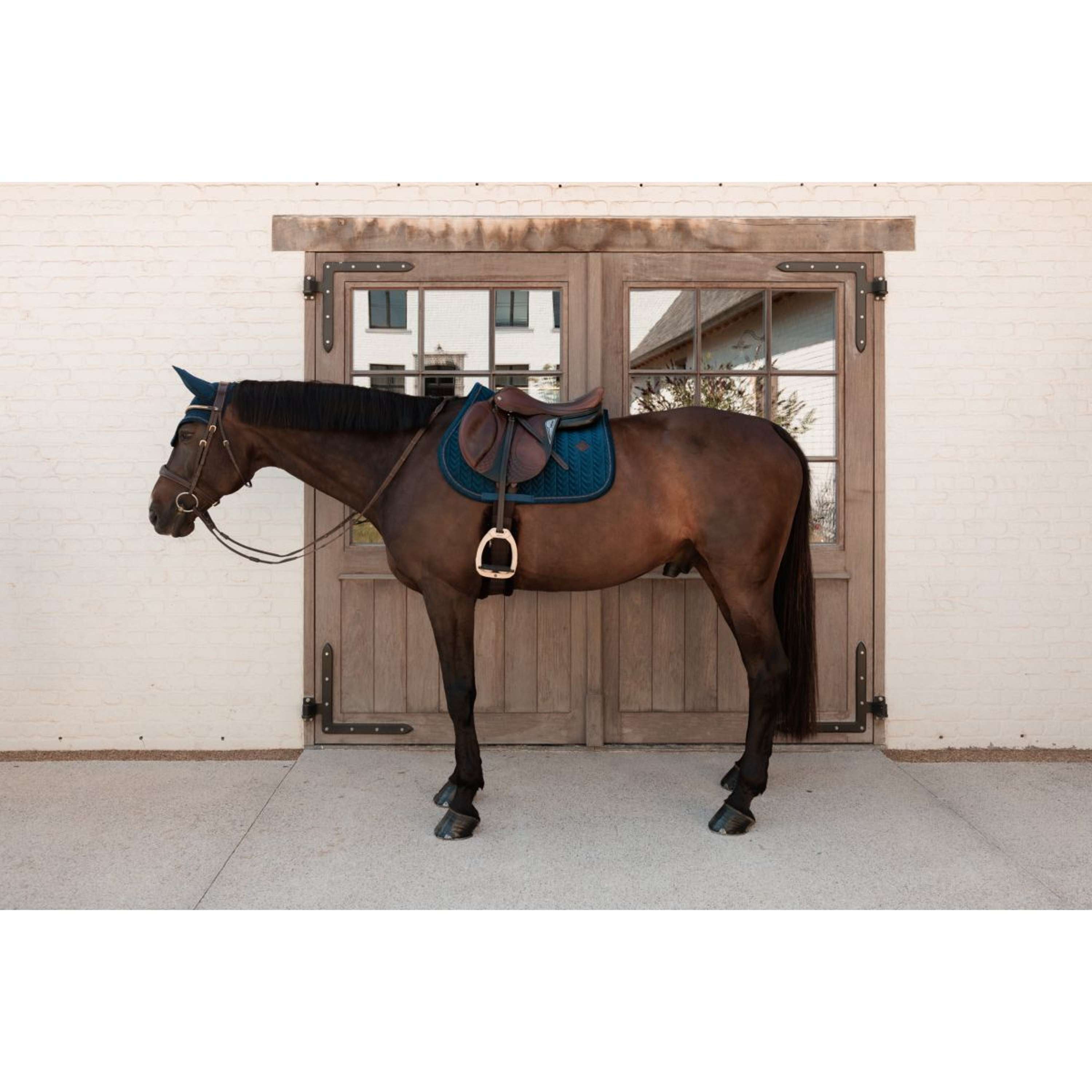 Kentucky Saddlepad Velvet Mini Pearls Jumping Navy