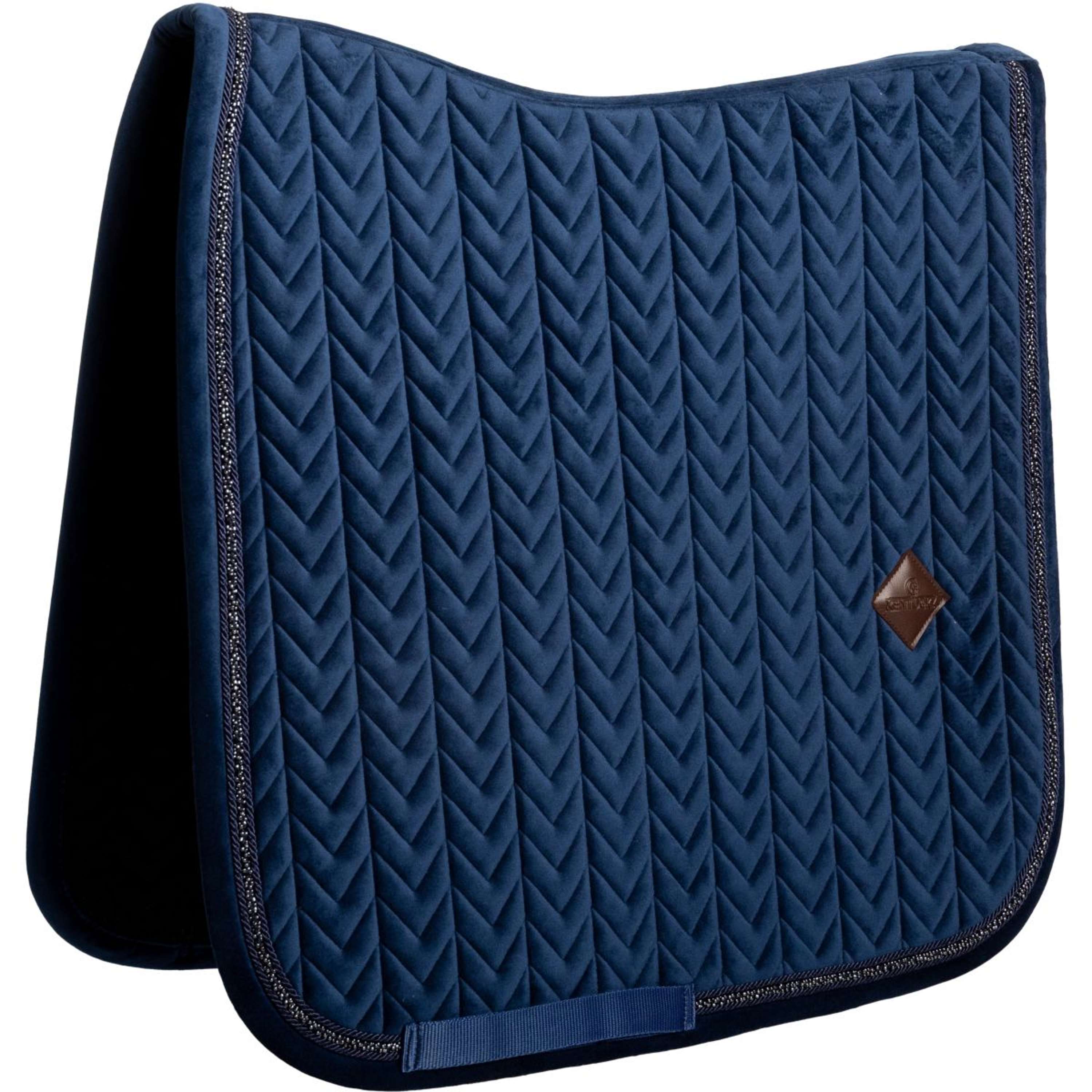 Kentucky Saddlepad Velvet Mini Pearls Dressage Navy