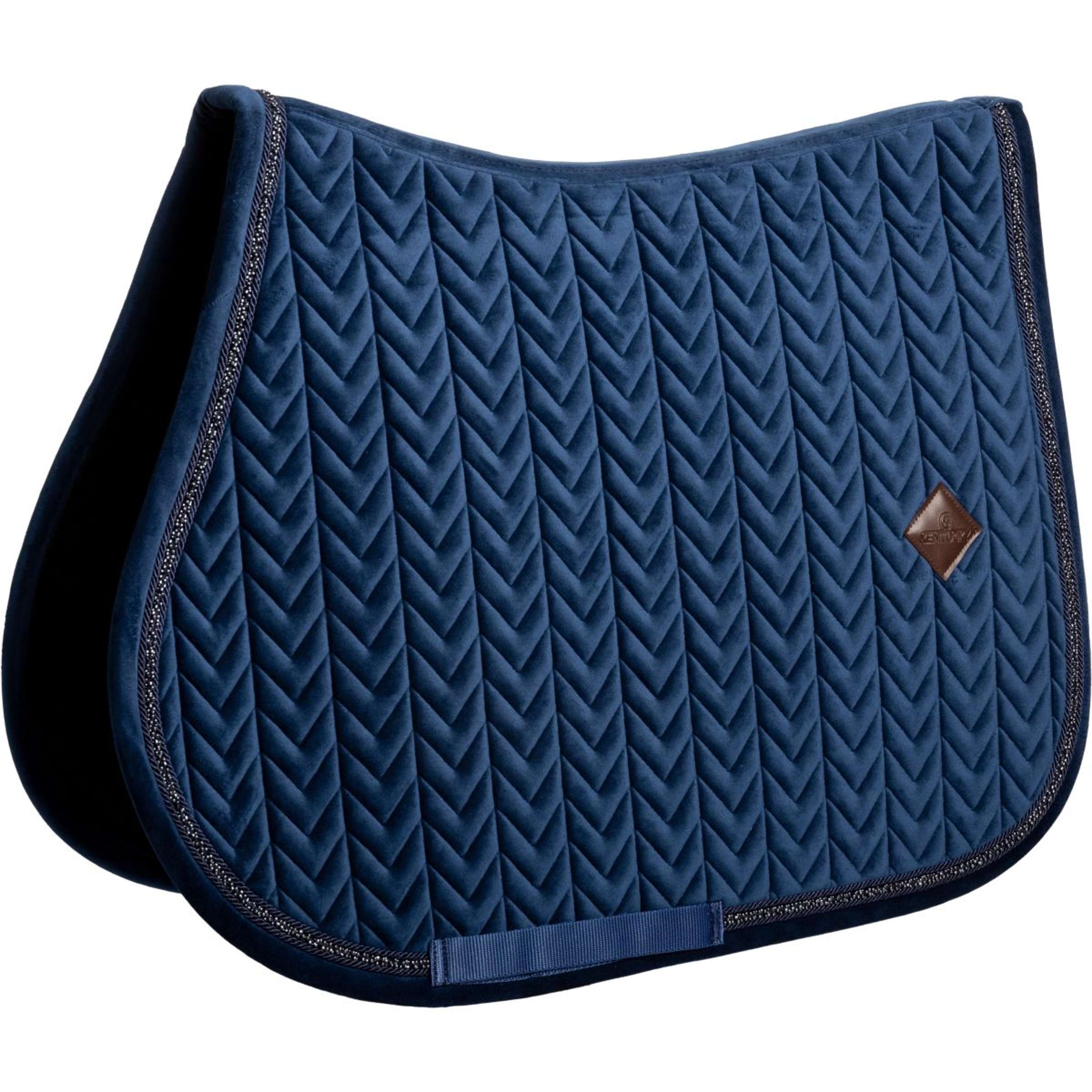 Kentucky Saddlepad Velvet Mini Pearls Jumping Navy