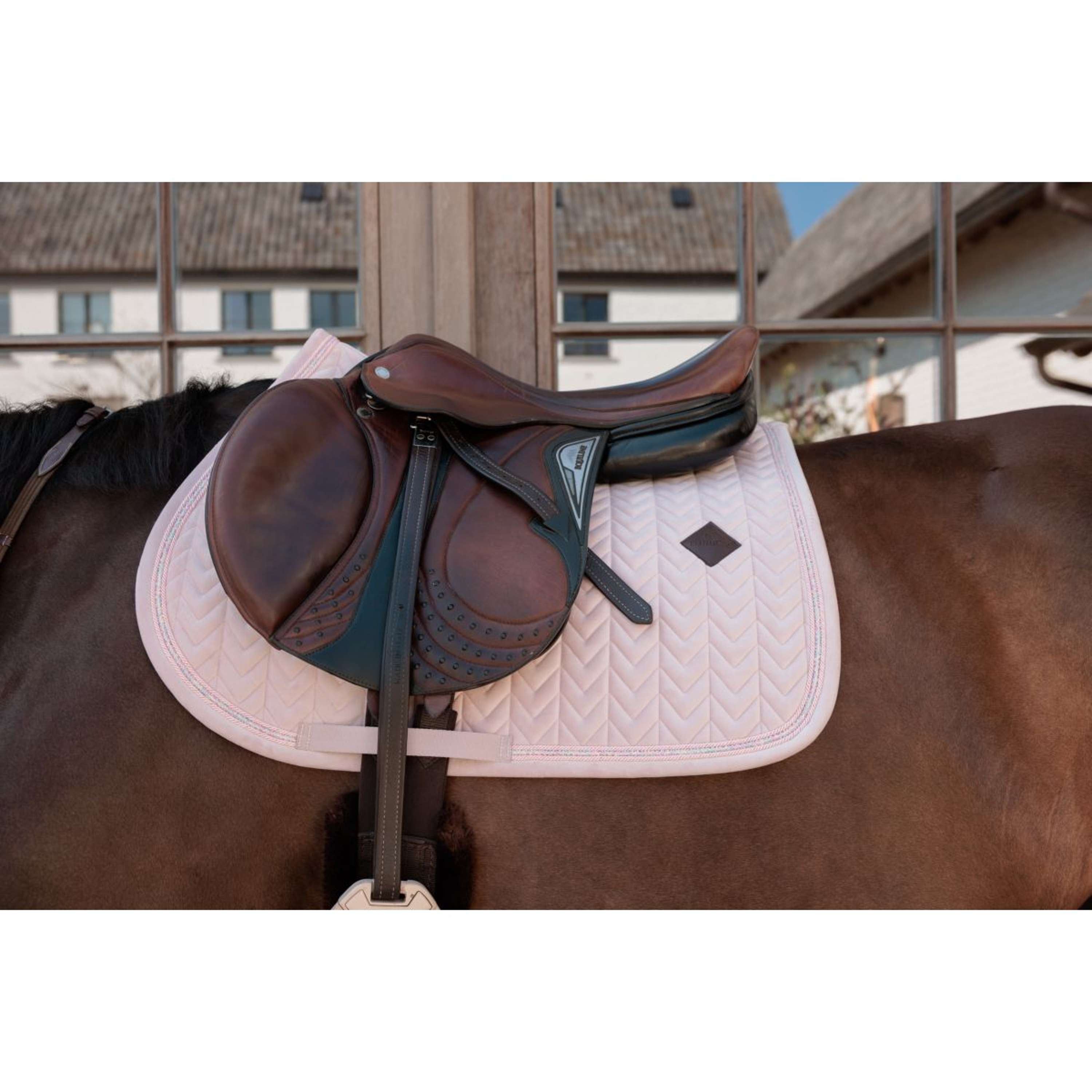Kentucky Saddlepad Velvet Mini Pearls Jumping Old Rose