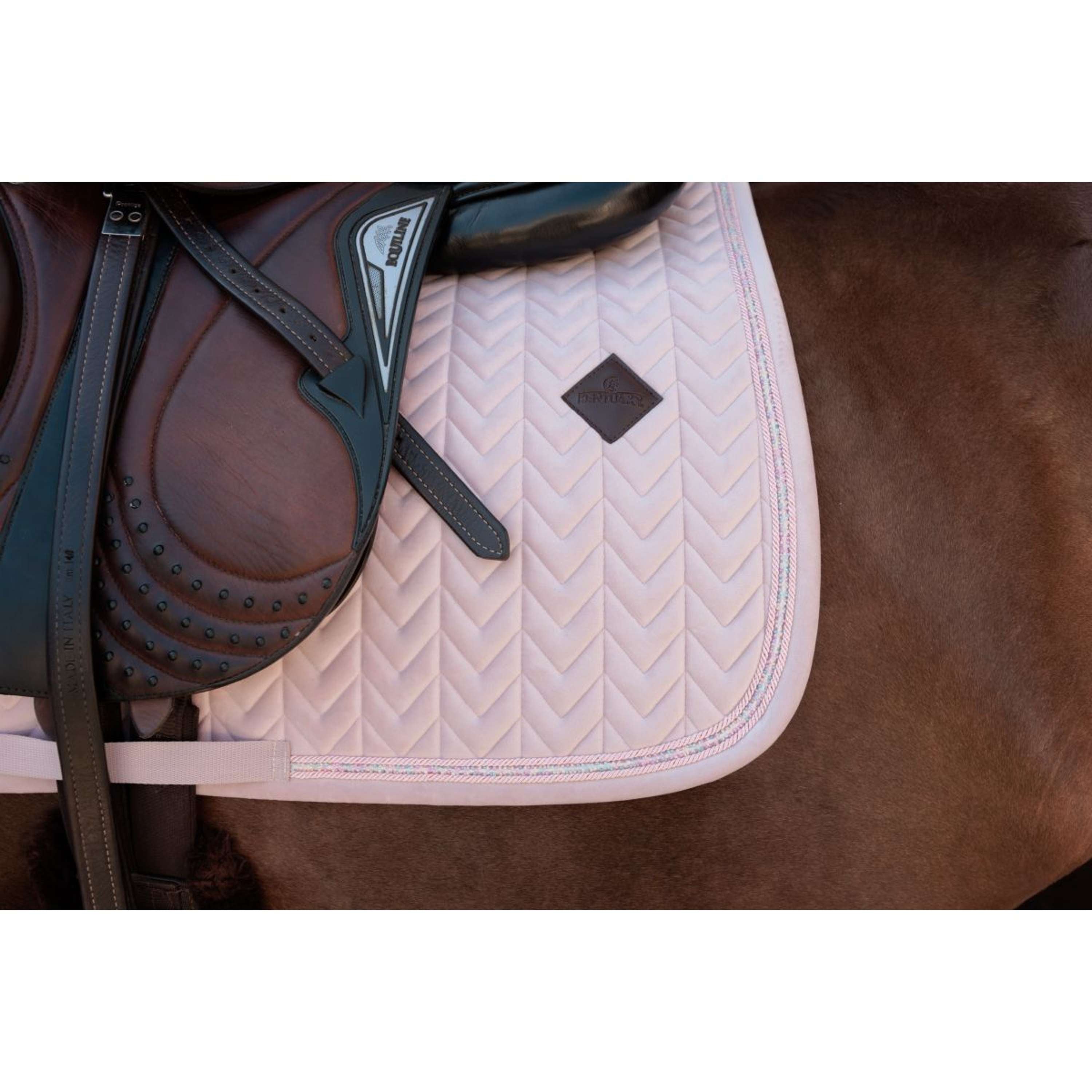 Kentucky Saddlepad Velvet Mini Pearls Jumping Old Rose