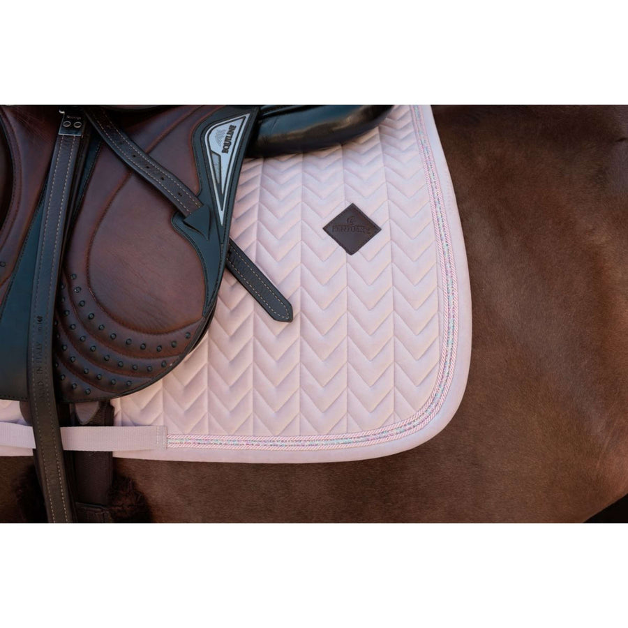 Kentucky Saddlepad Velvet Mini Pearls Jumping Old Rose