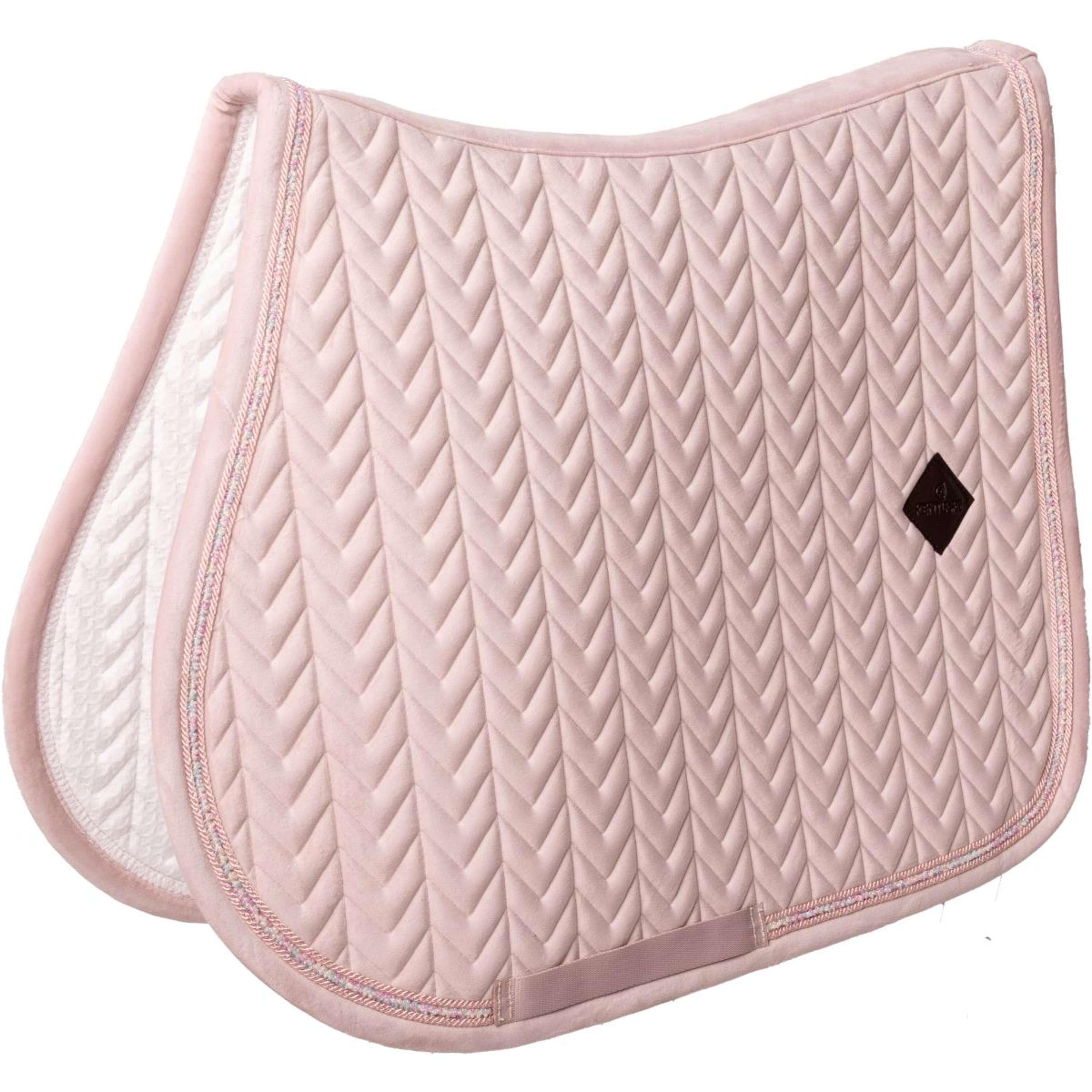 Kentucky Saddlepad Velvet Mini Pearls Jumping Old Rose