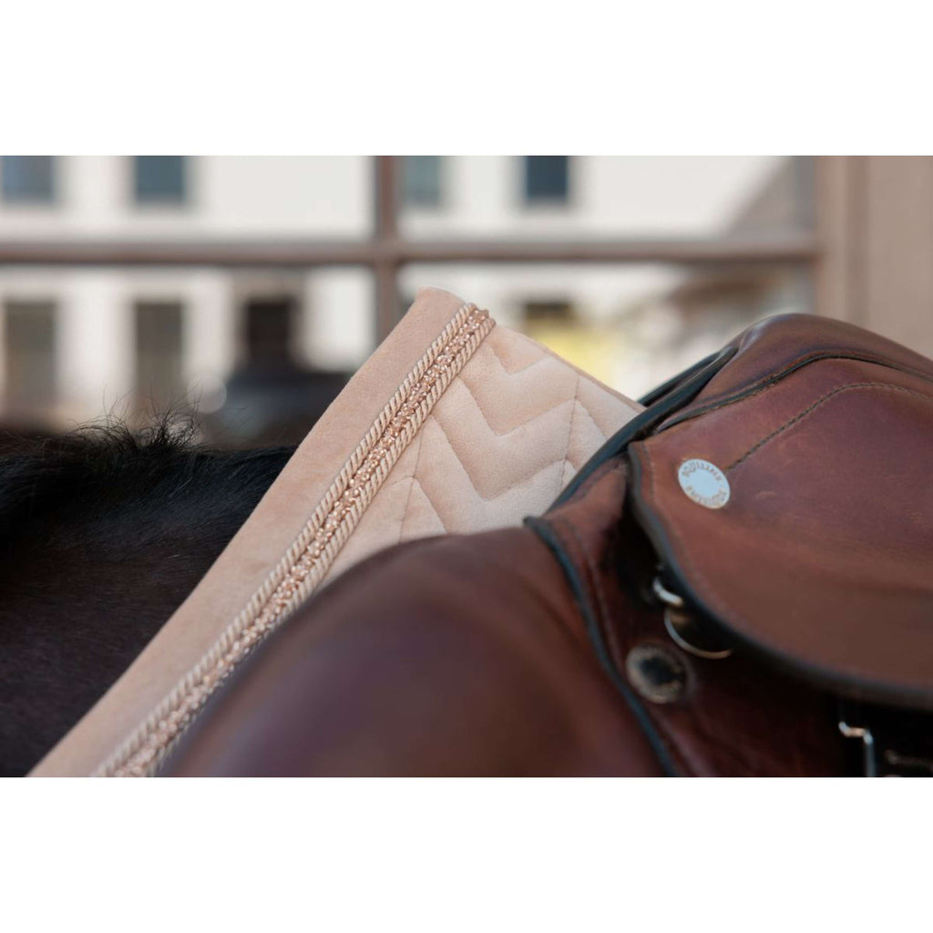 Kentucky Saddlepad Velvet Mini Pearls Jumping Beige
