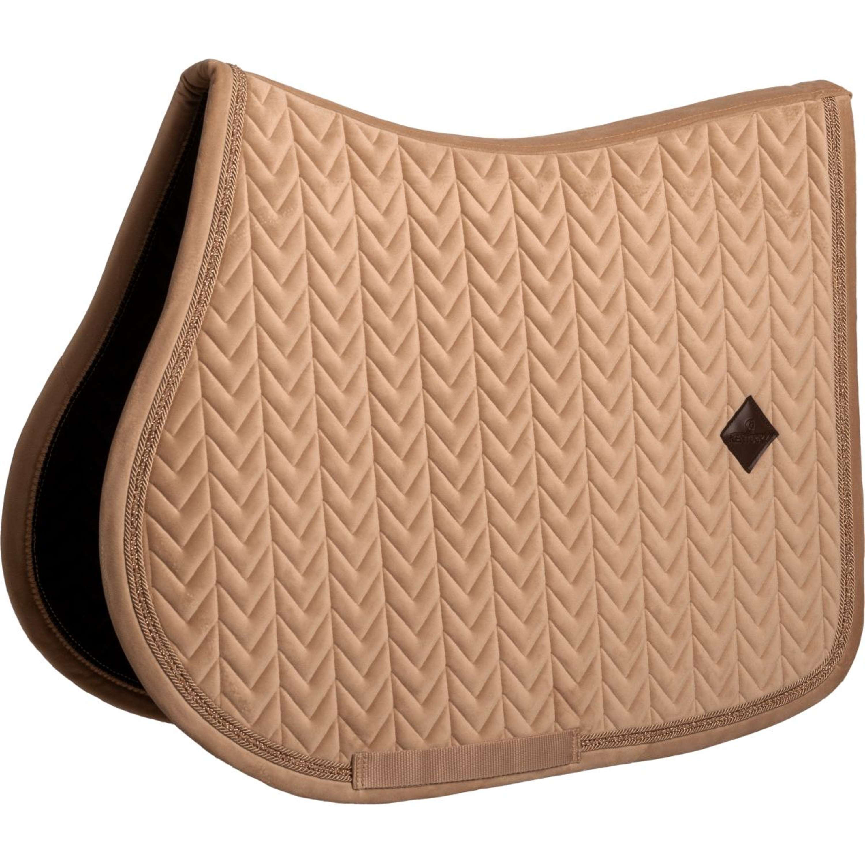 Kentucky Saddlepad Velvet Mini Pearls Jumping Beige