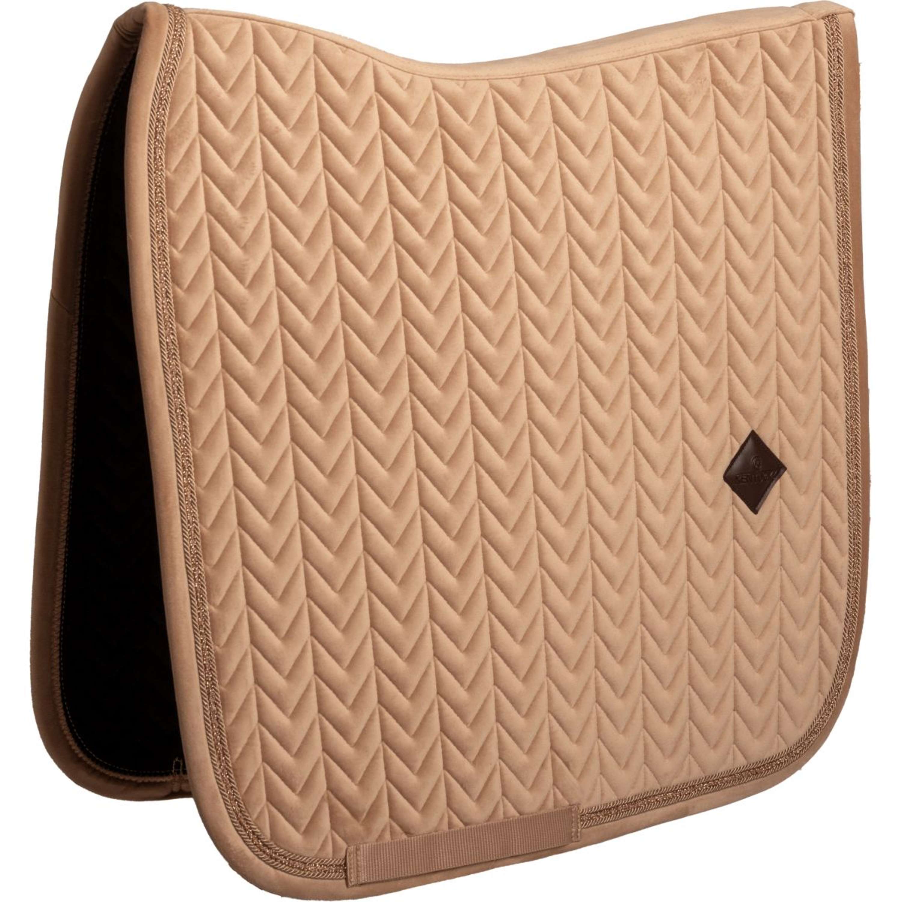 Kentucky Saddlepad Velvet Mini Pearls Dressage Beige