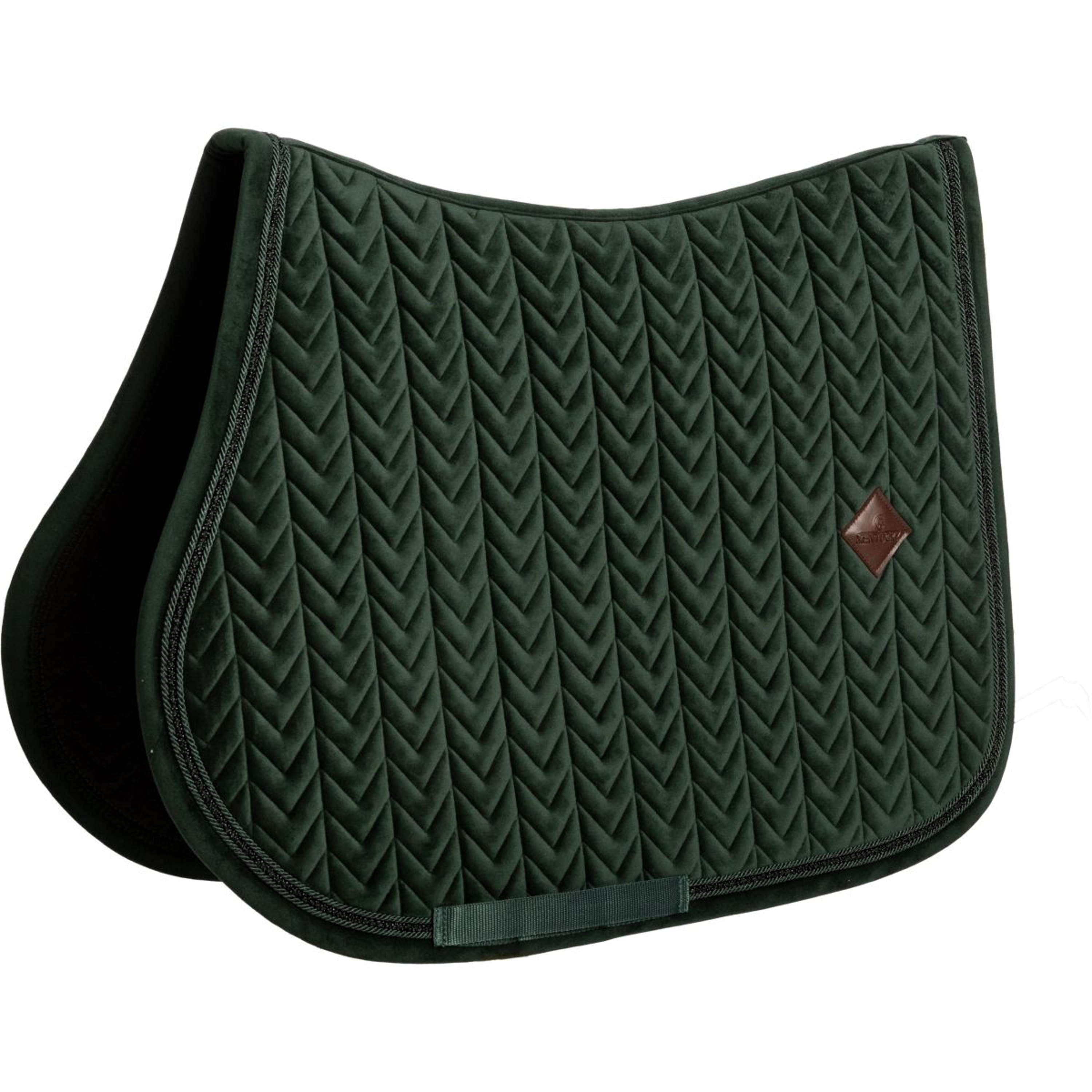 Kentucky Saddlepad Velvet Mini Pearls Jumping Pine Green