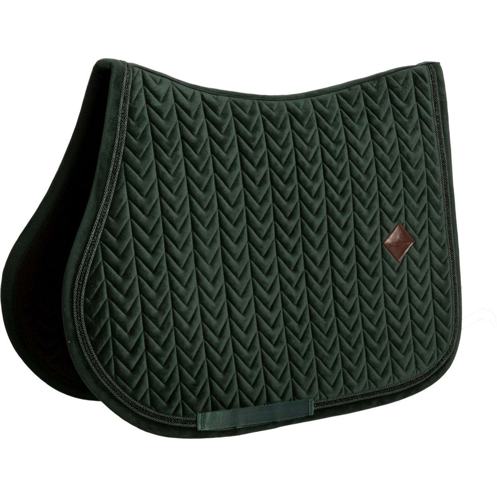 Kentucky Saddlepad Velvet Mini Pearls Jumping Pine Green