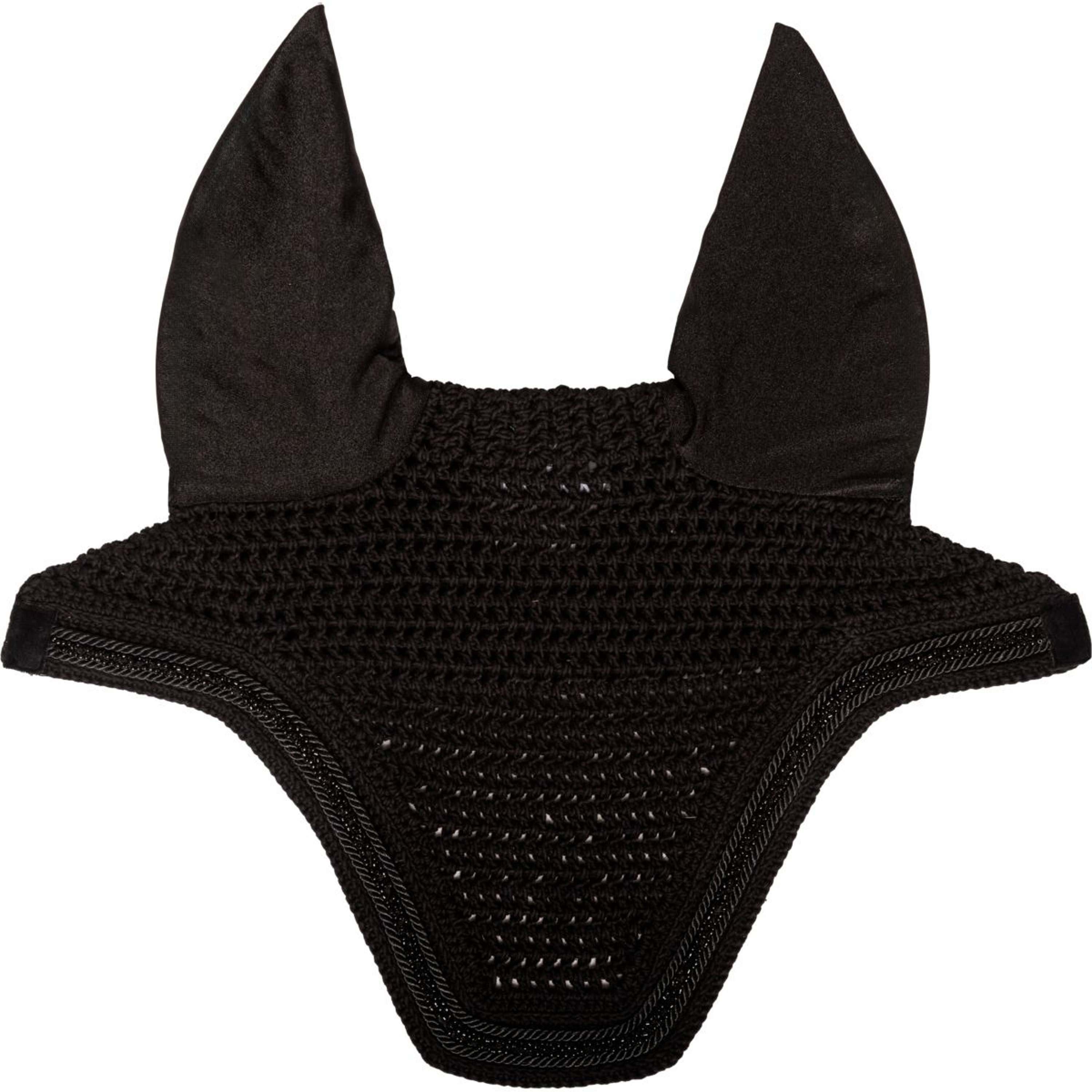 Kentucky Ear Bonnet Wellington Soundless Velvet Mini Pearls Black