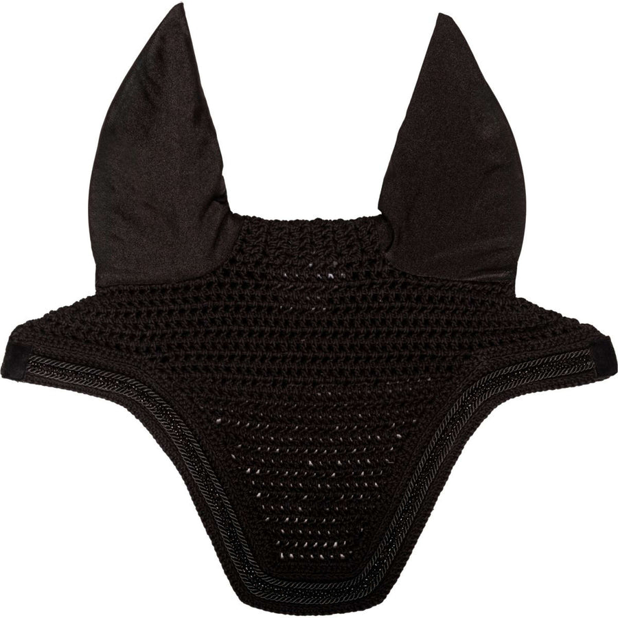 Kentucky Ear Bonnet Wellington Soundless Velvet Mini Pearls Black