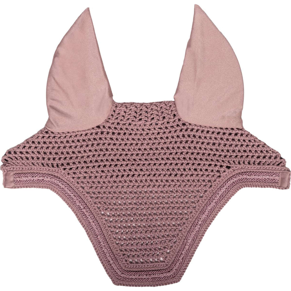 Kentucky Ear Bonnet Wellington Soundless Velvet Mini Pearls Old Rose