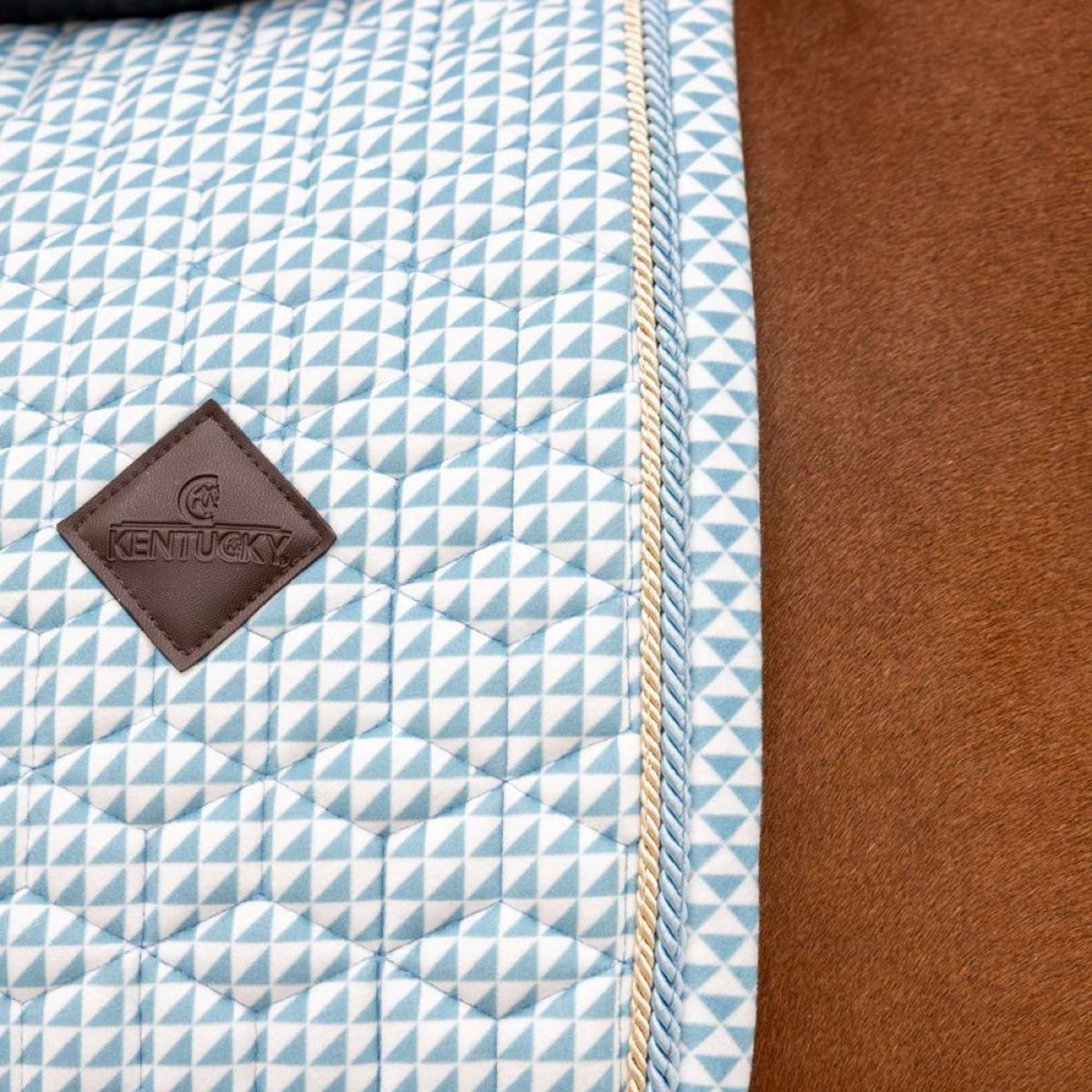 Kentucky Saddlepad Velvet Flags Dressage Lightblue