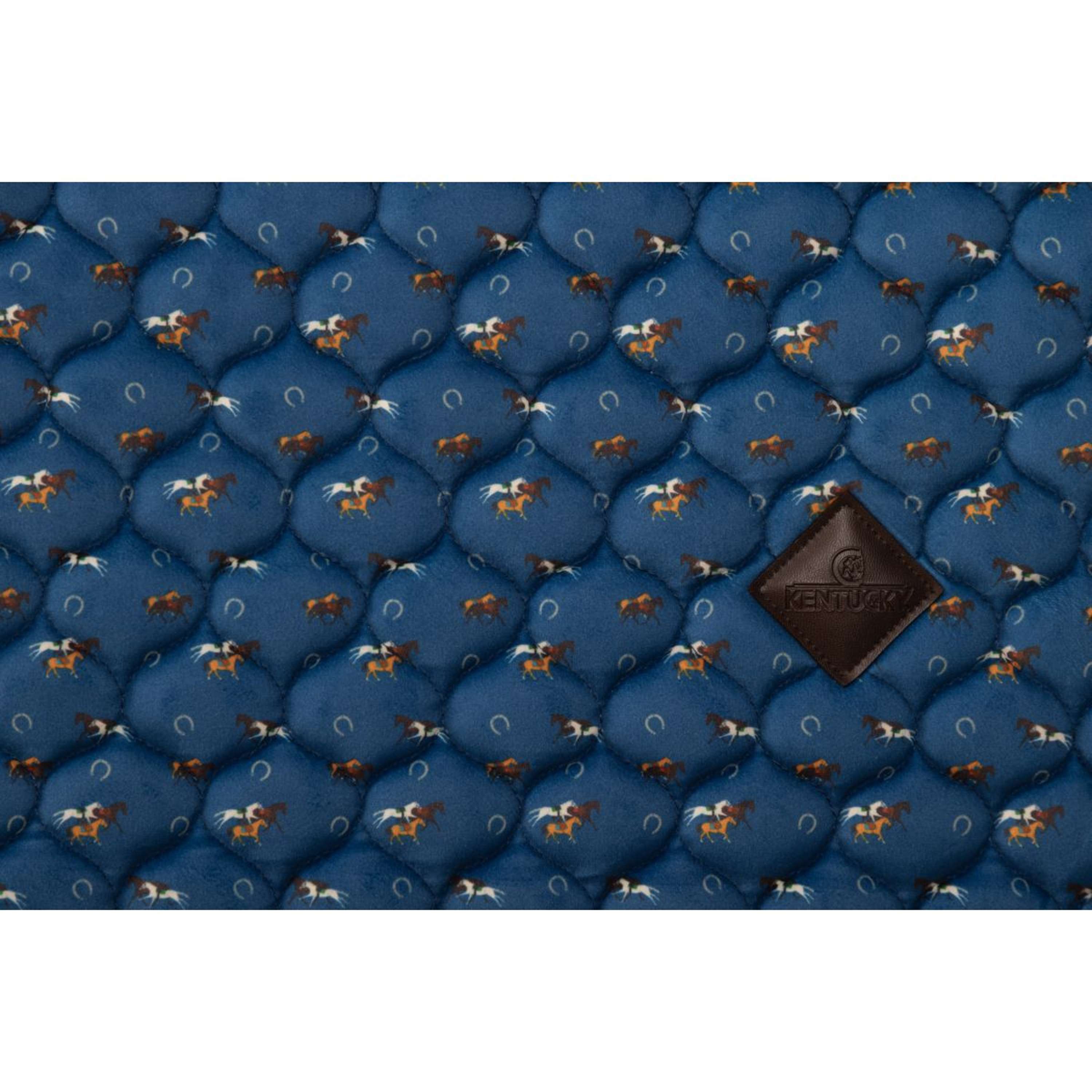 Kentucky Saddlepad Velvet Horse Printing Jumping Navy