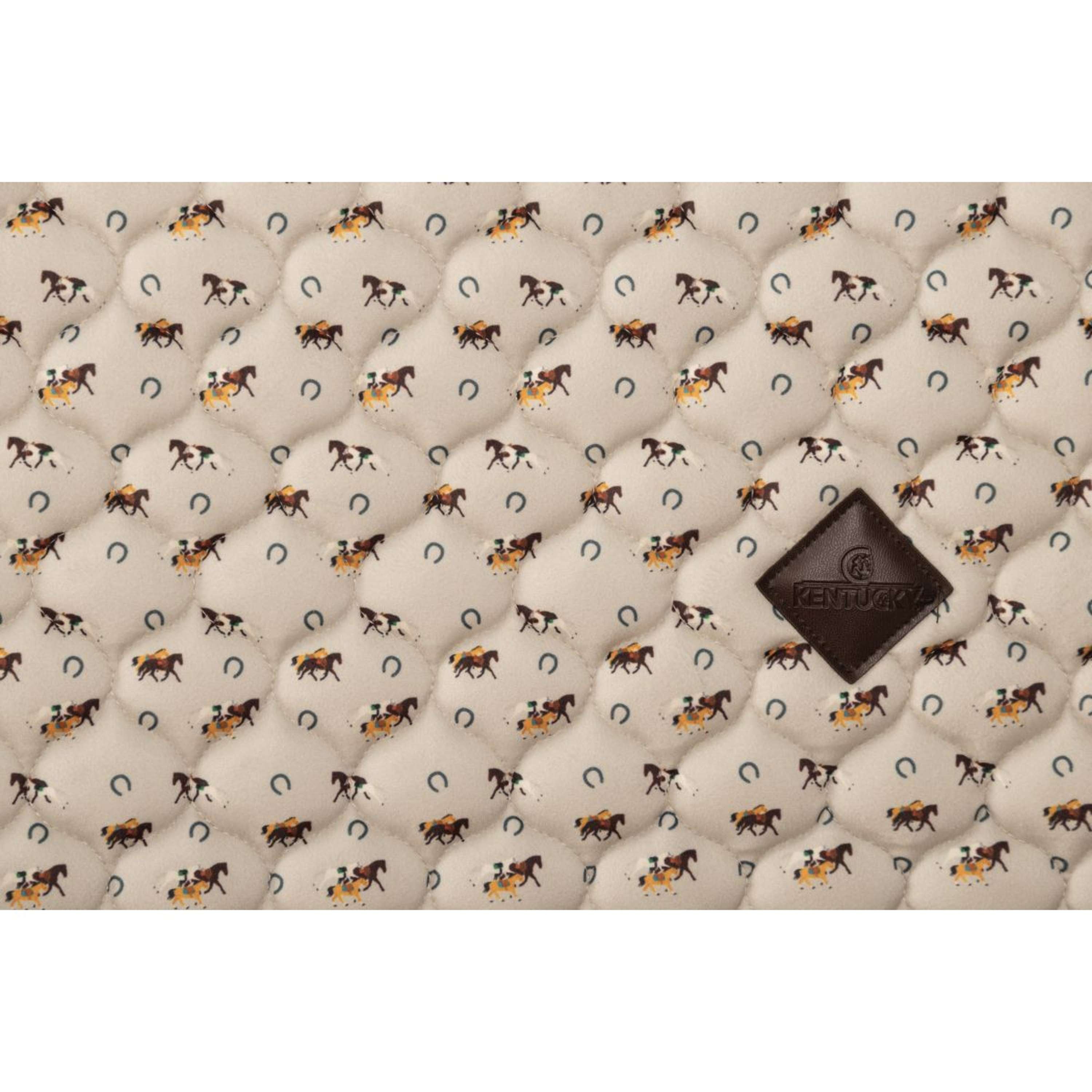 Kentucky Saddlepad Velvet Horse Printing Jumping Beige
