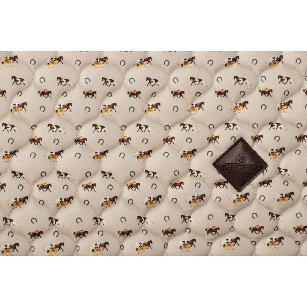 Kentucky Saddlepad Velvet Horse Printing Beige