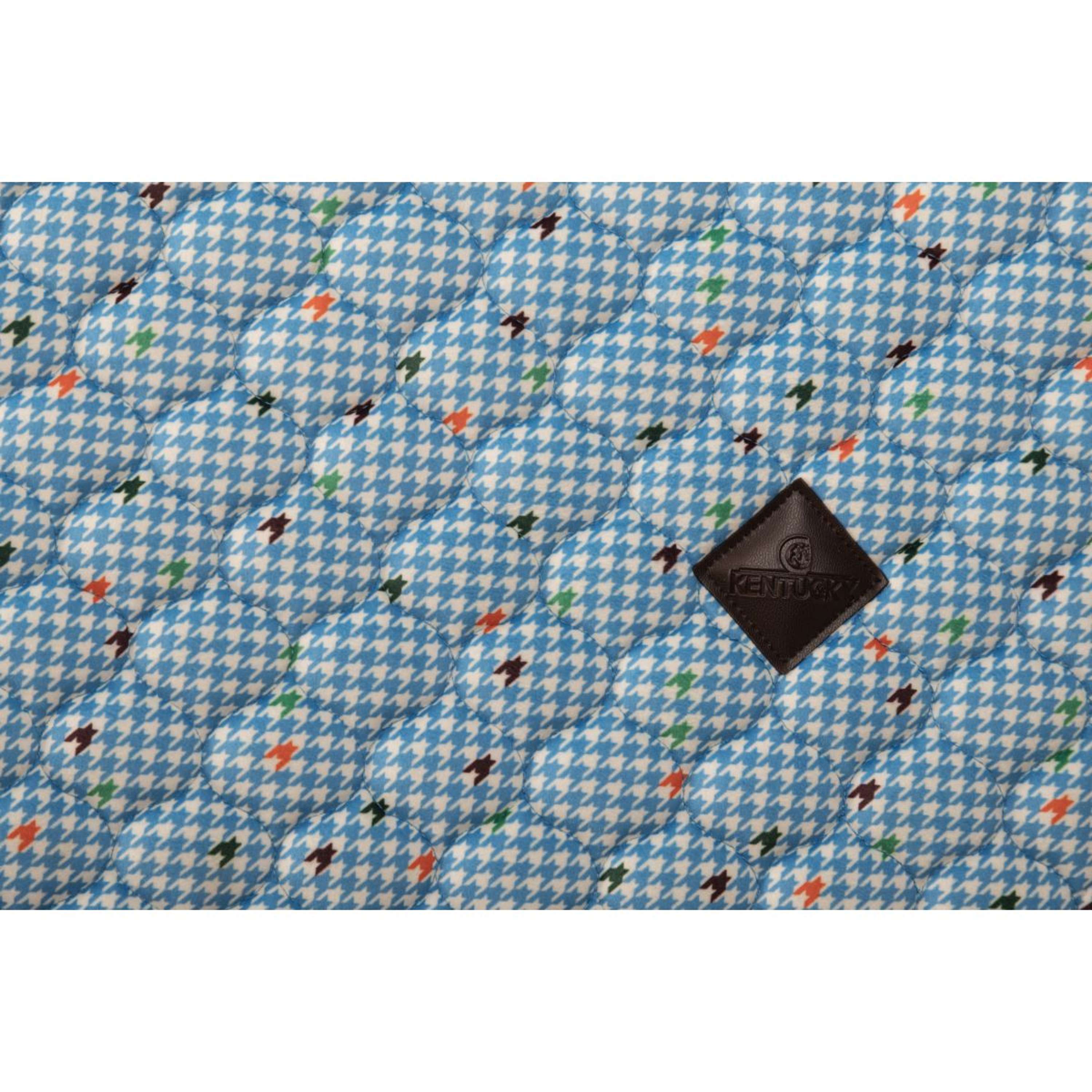 Kentucky Saddlepad Velvet Pied De Poule Jumping Navy