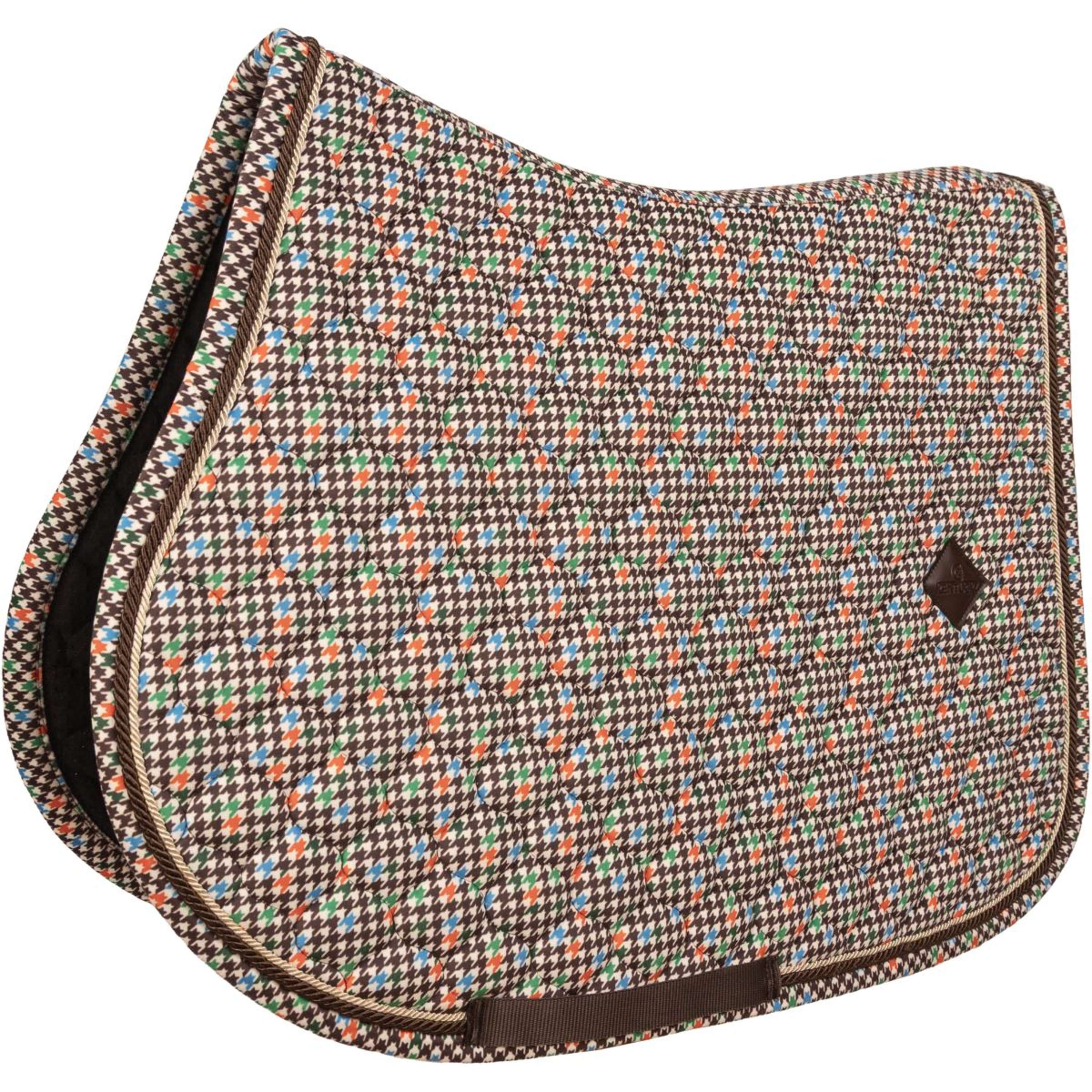 Kentucky Saddlepad Velvet Pied De Poule Jumping Brown