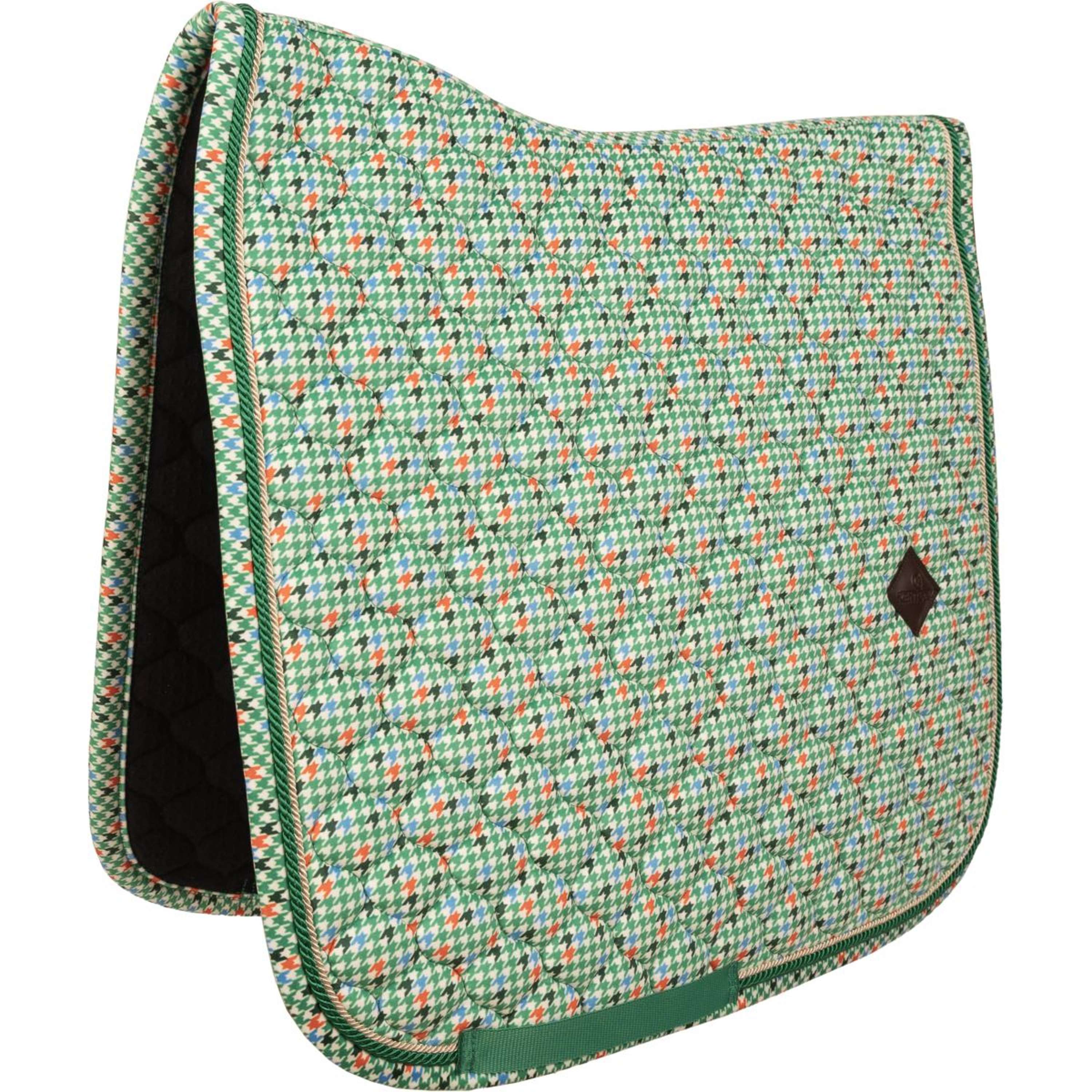 Kentucky Saddlepad Velvet Pied De Poule Dressage Light green