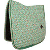 Kentucky Saddlepad Velvet Pied De Poule Dressage Light green