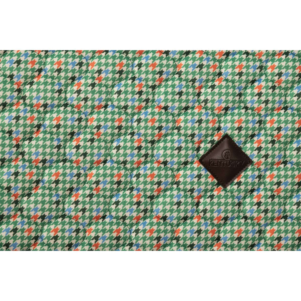 Kentucky Saddlepad Velvet Pied De Poule Dressage Light green