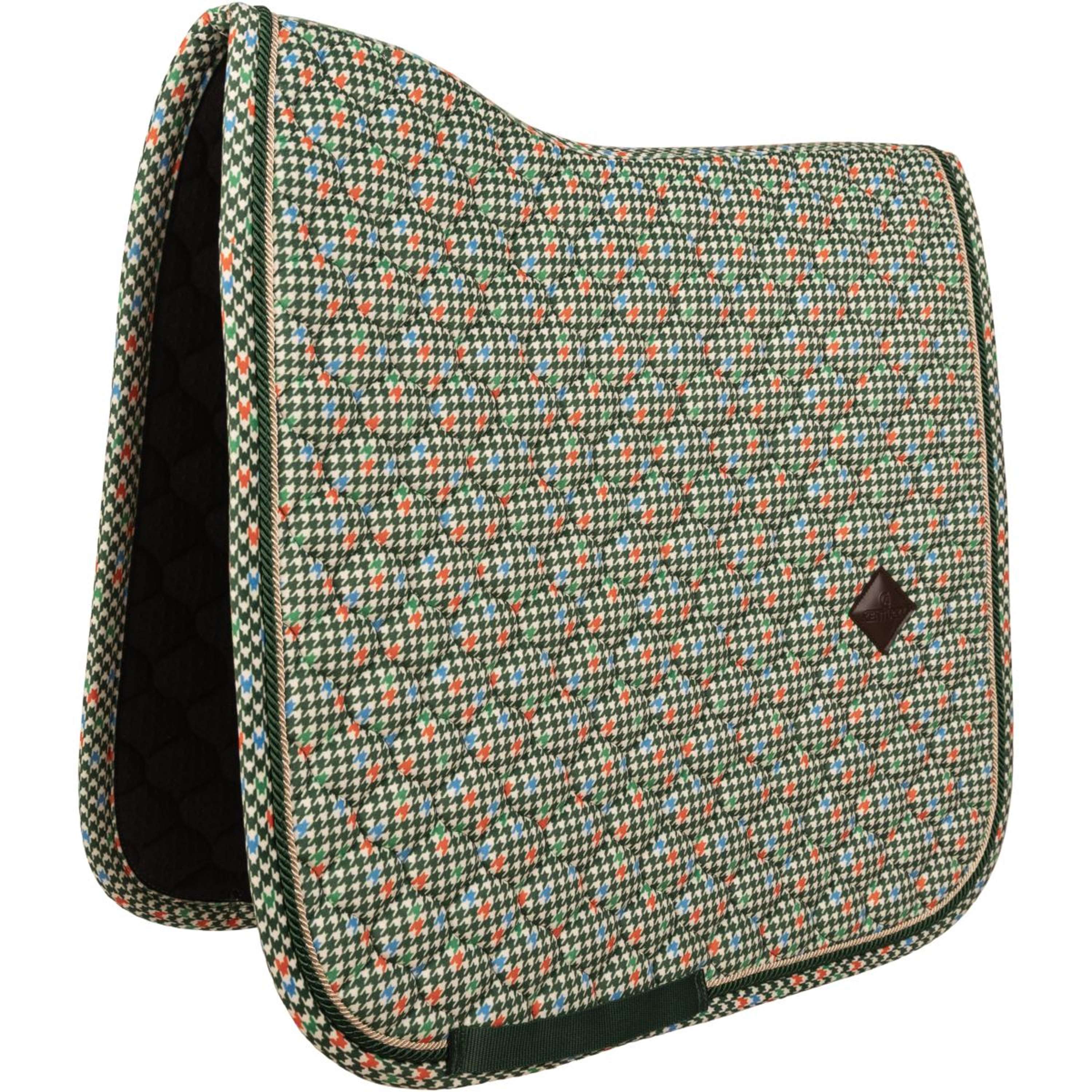 Kentucky Saddlepad Velvet Pied De Poule Dressage Dark green