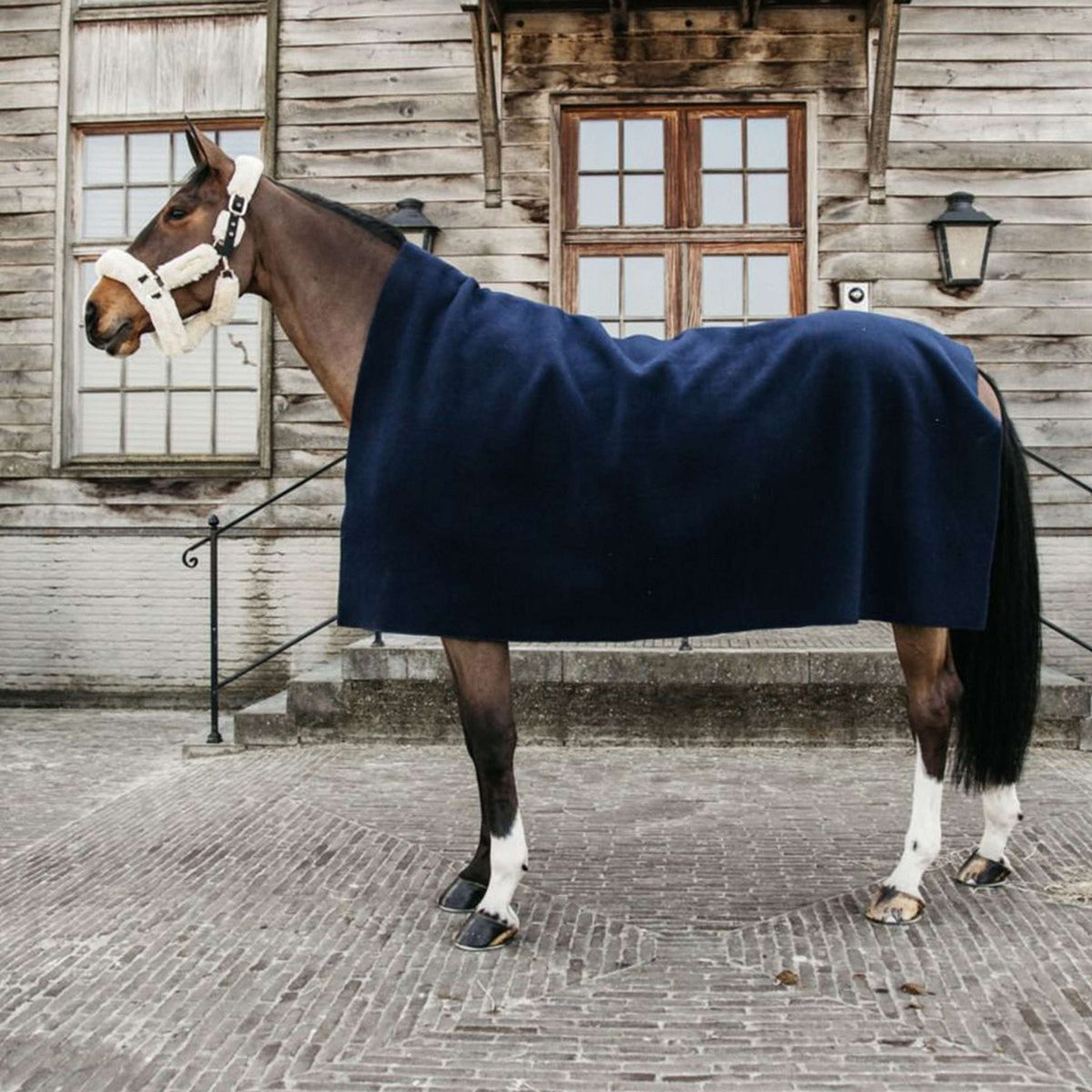 Kentucky Fleece Rug Heavy Square Navy