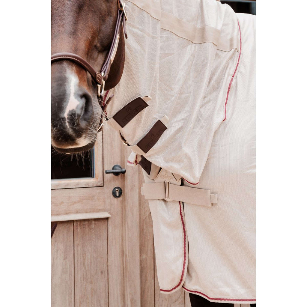 Kentucky Fly Rug Comfort Mesh Classic with Neck & Belly Cover Beige/Bordeaux