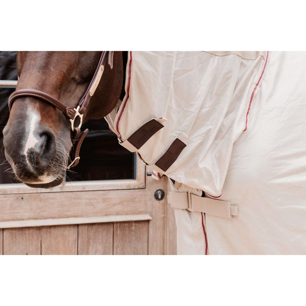 Kentucky Fly Rug Comfort Mesh Classic with Neck & Belly Cover Beige/Bordeaux