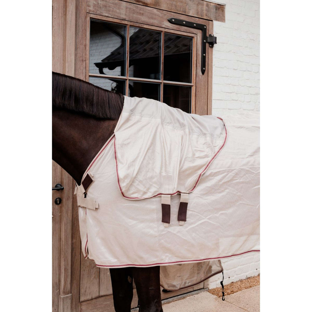 Kentucky Fly Rug Comfort Mesh Classic with Neck & Belly Cover Beige/Bordeaux