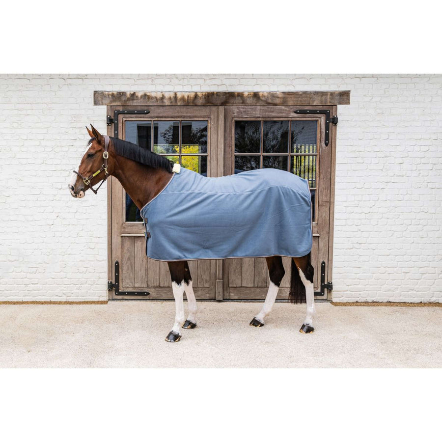 Kentucky Fleece Rug Heavy Melange Dusty Blue