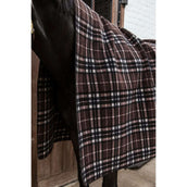 Kentucky Fleece Rug Heavy Square Stripes Brown