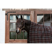 Kentucky Fleece Rug Heavy Square Stripes Brown