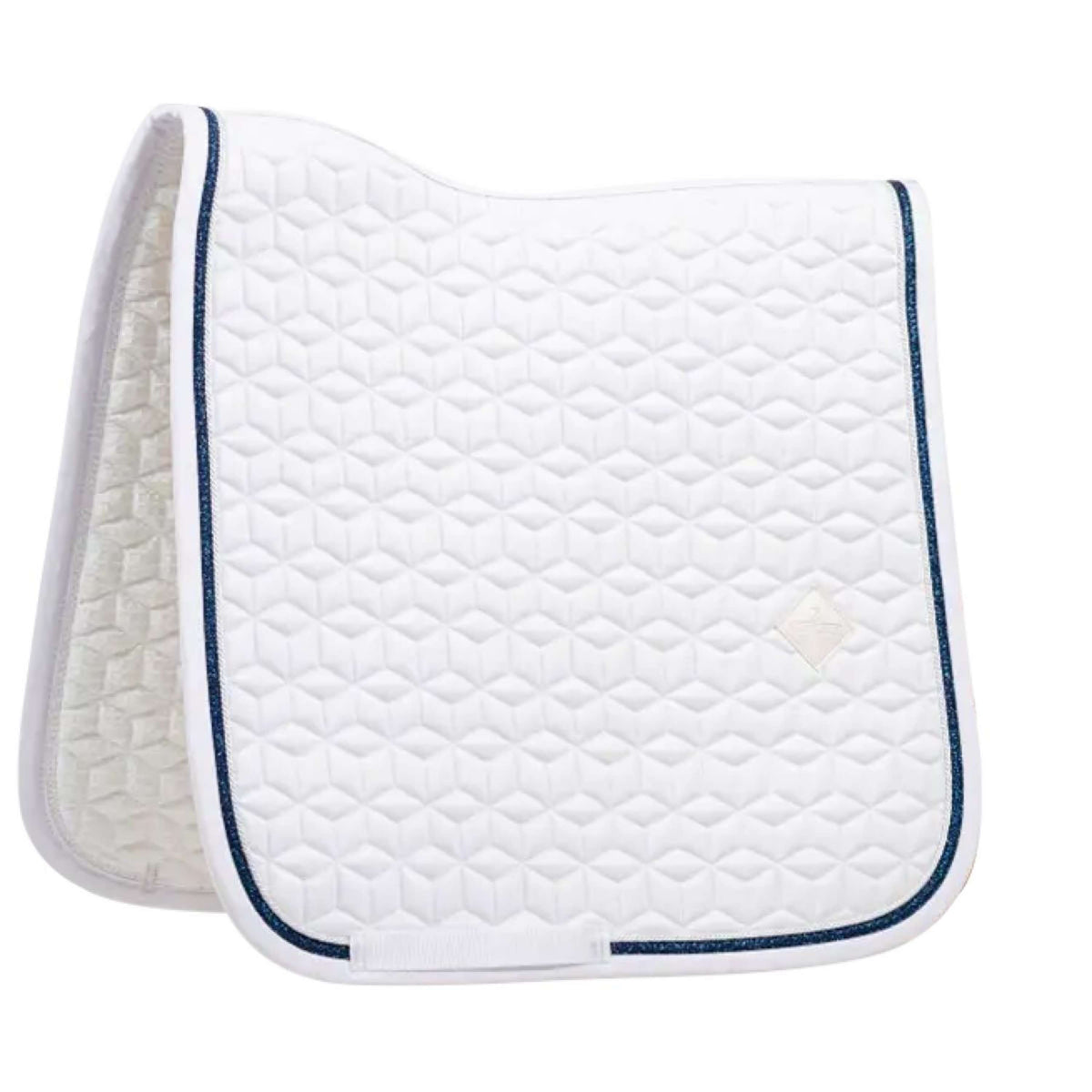 Kentucky Saddlepad Glitter Rope Dressage White/Navy