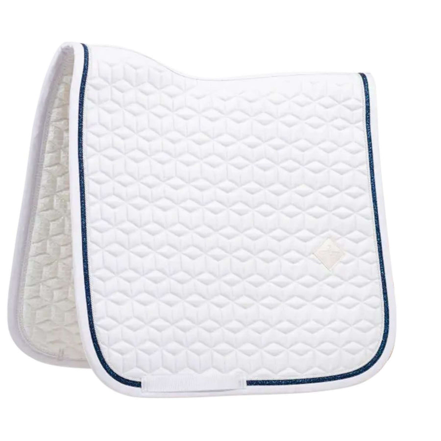 Kentucky Saddlepad Glitter Rope Dressage White/Navy