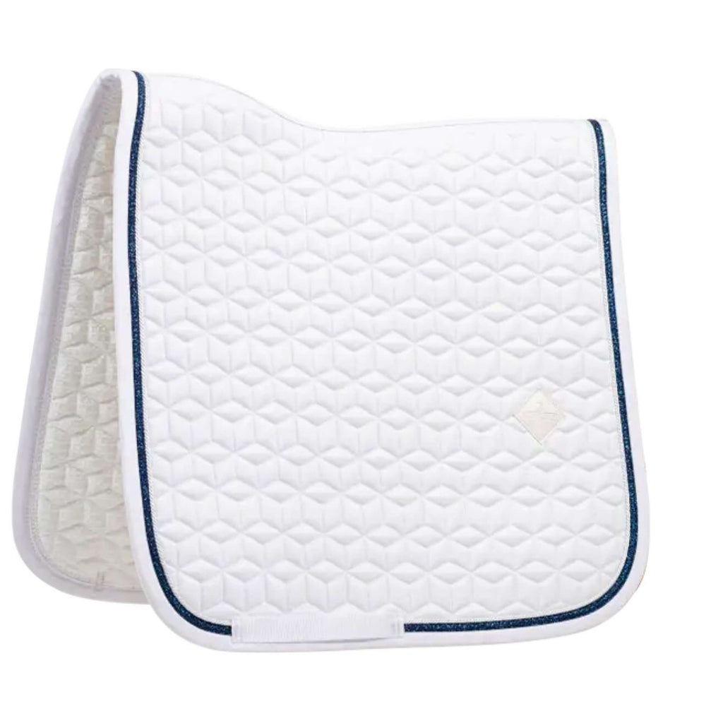 Kentucky Saddlepad Glitter Rope Dressage White/Navy