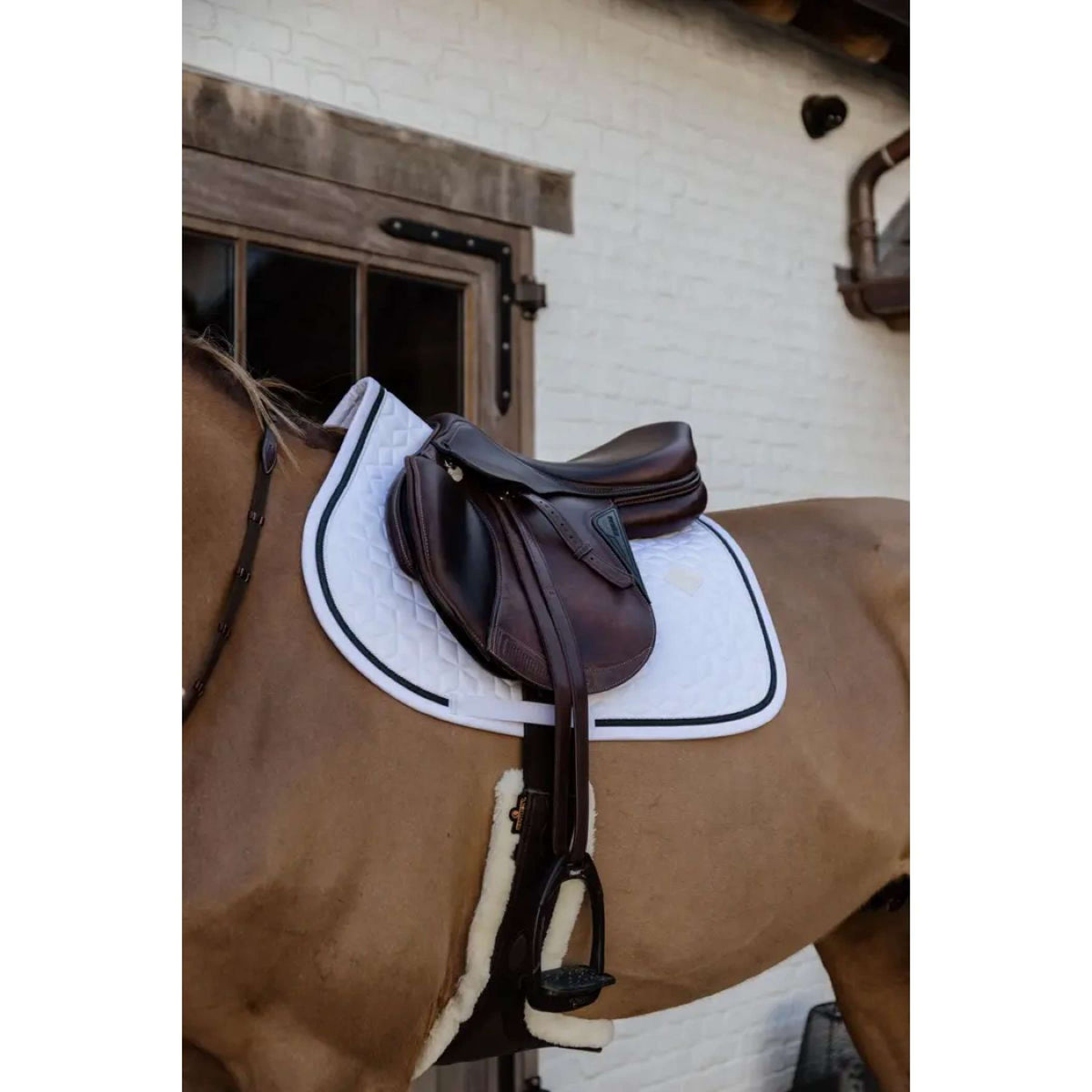 Kentucky Saddlepad Glitter Rope Jumping White/Black