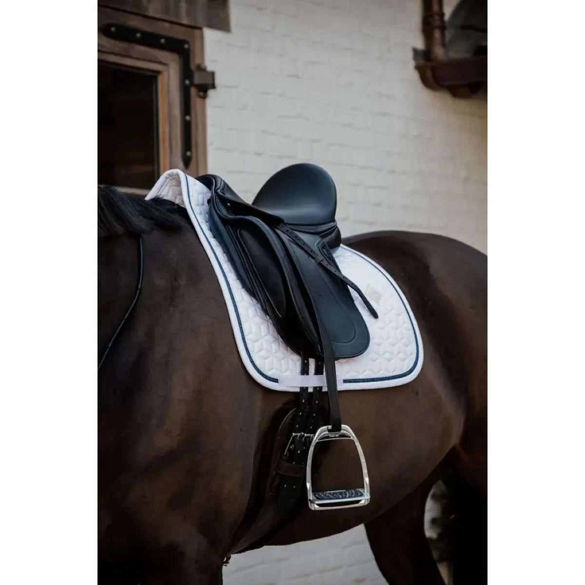 Kentucky Saddlepad Glitter Rope Dressage White/Black