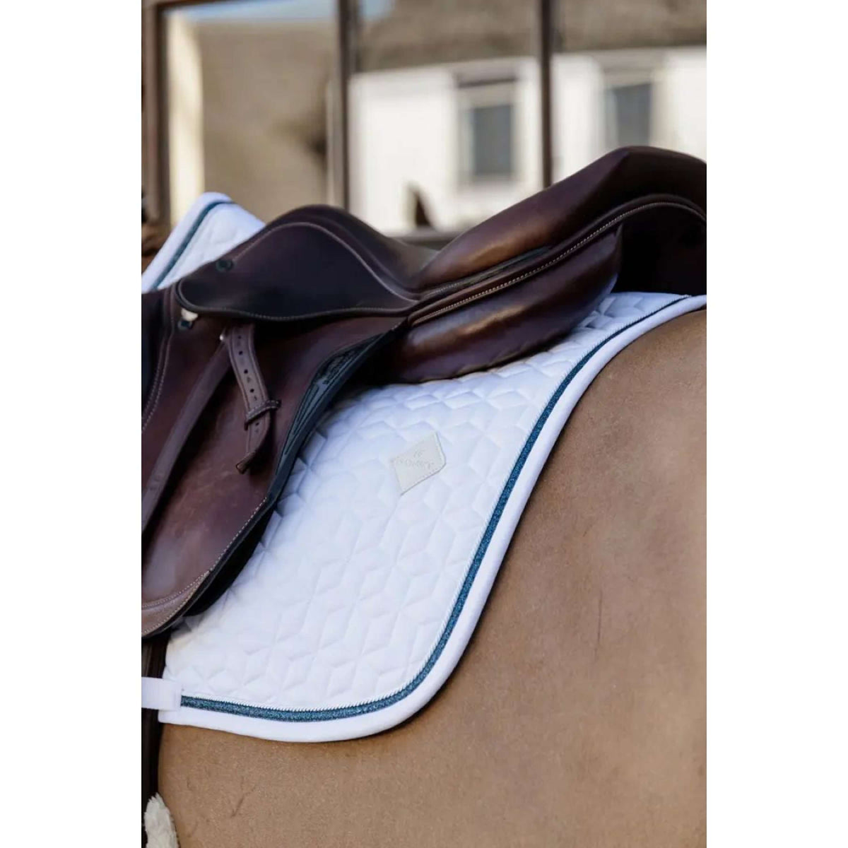 Kentucky Saddlepad Glitter Rope Jumping White/Navy